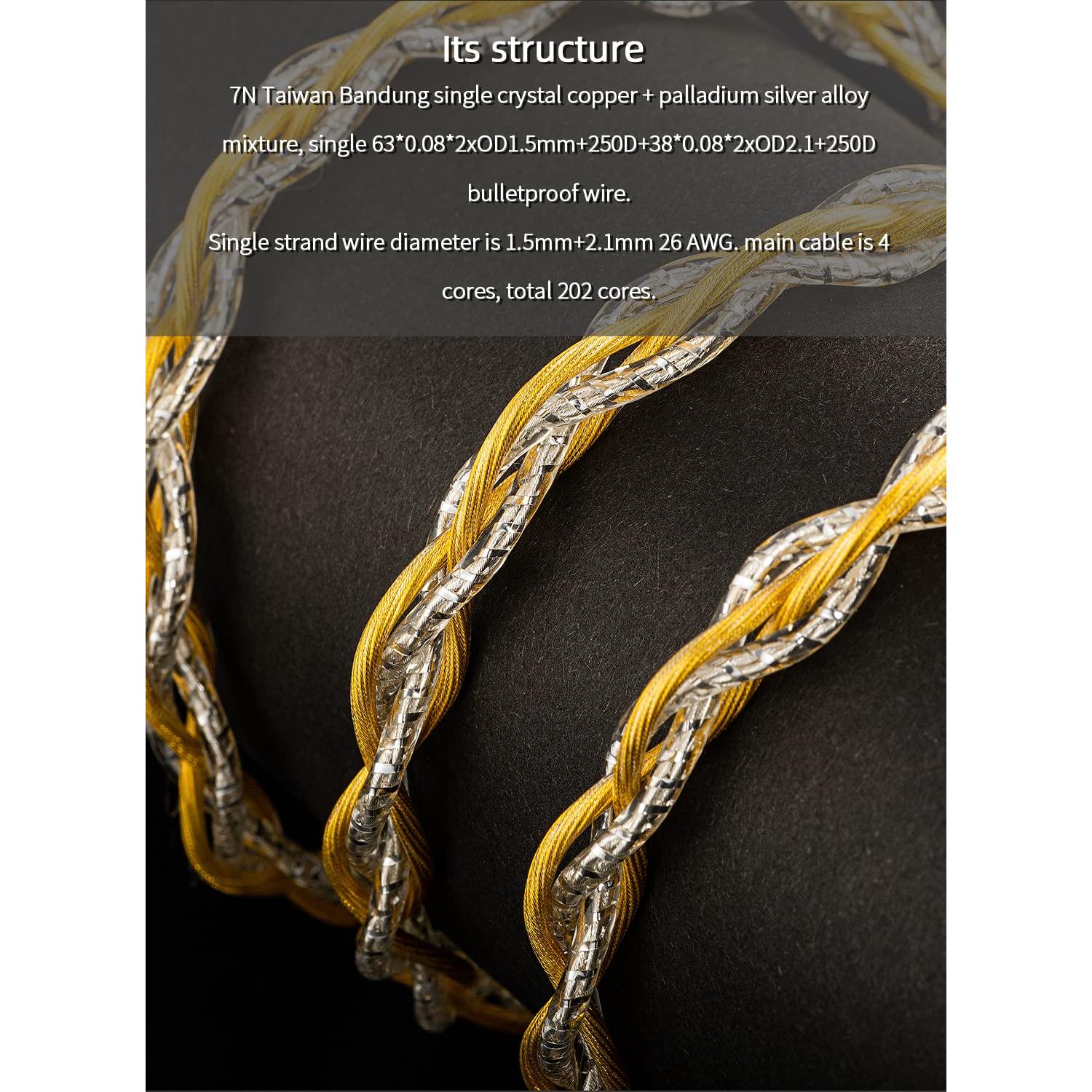 Cable Balanceado SYRNARN SN125K 0.78mm 2Pin 2.5mm Cobre Plata