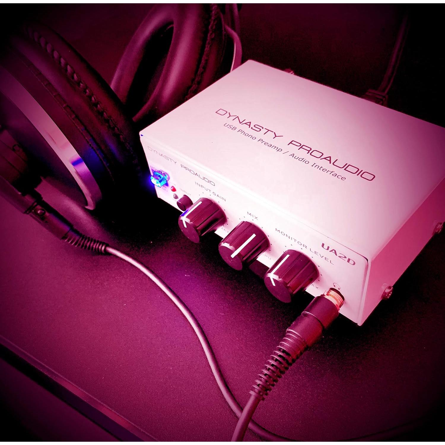 Preamplificador USB Dynasty ProAudio UA2D RIAA Bajo Ruido