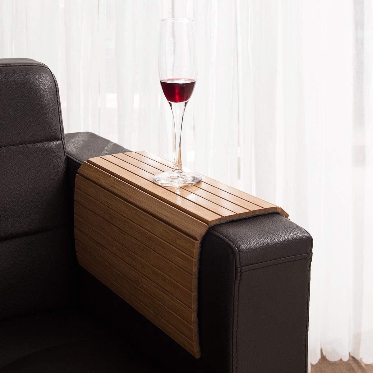 Mesa de bandeja para brazo de sofá GEHE - Bambú Natural 41.9x33.7 cm