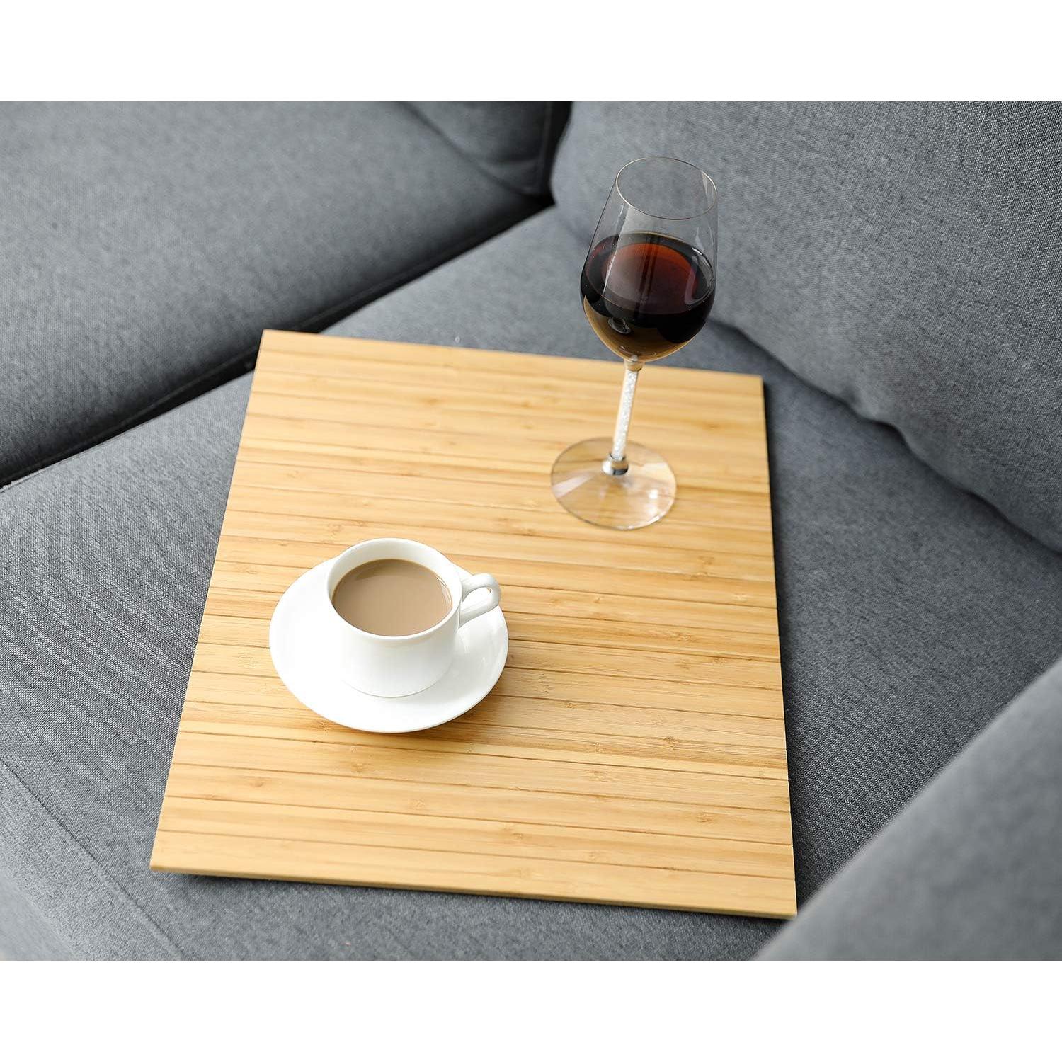 Mesa de bandeja para brazo de sofá GEHE - Bambú Natural 41.9x33.7 cm