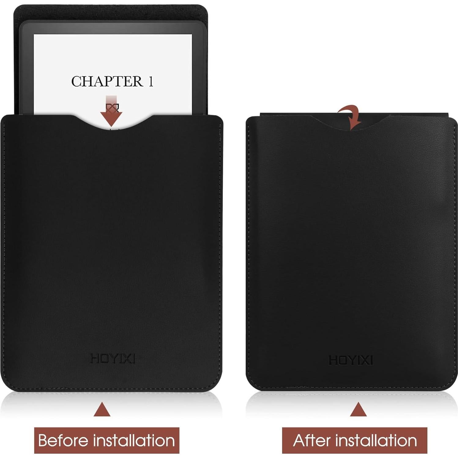 Funda Universal para E-Book 6" SOMEI Cuero Ecológico Negra