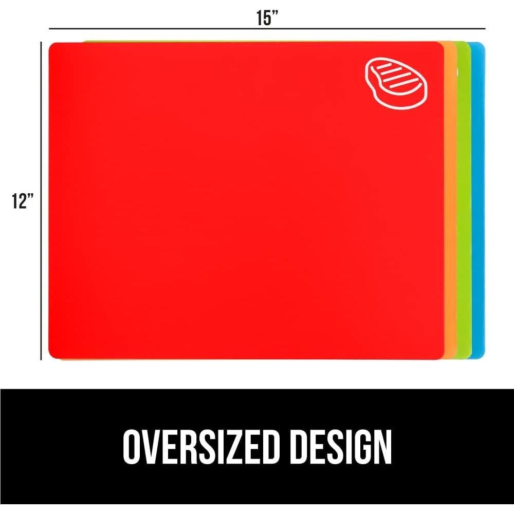 Juego de Tablas de Cortar Flexibles Gorilla Grip - 4 Piezas