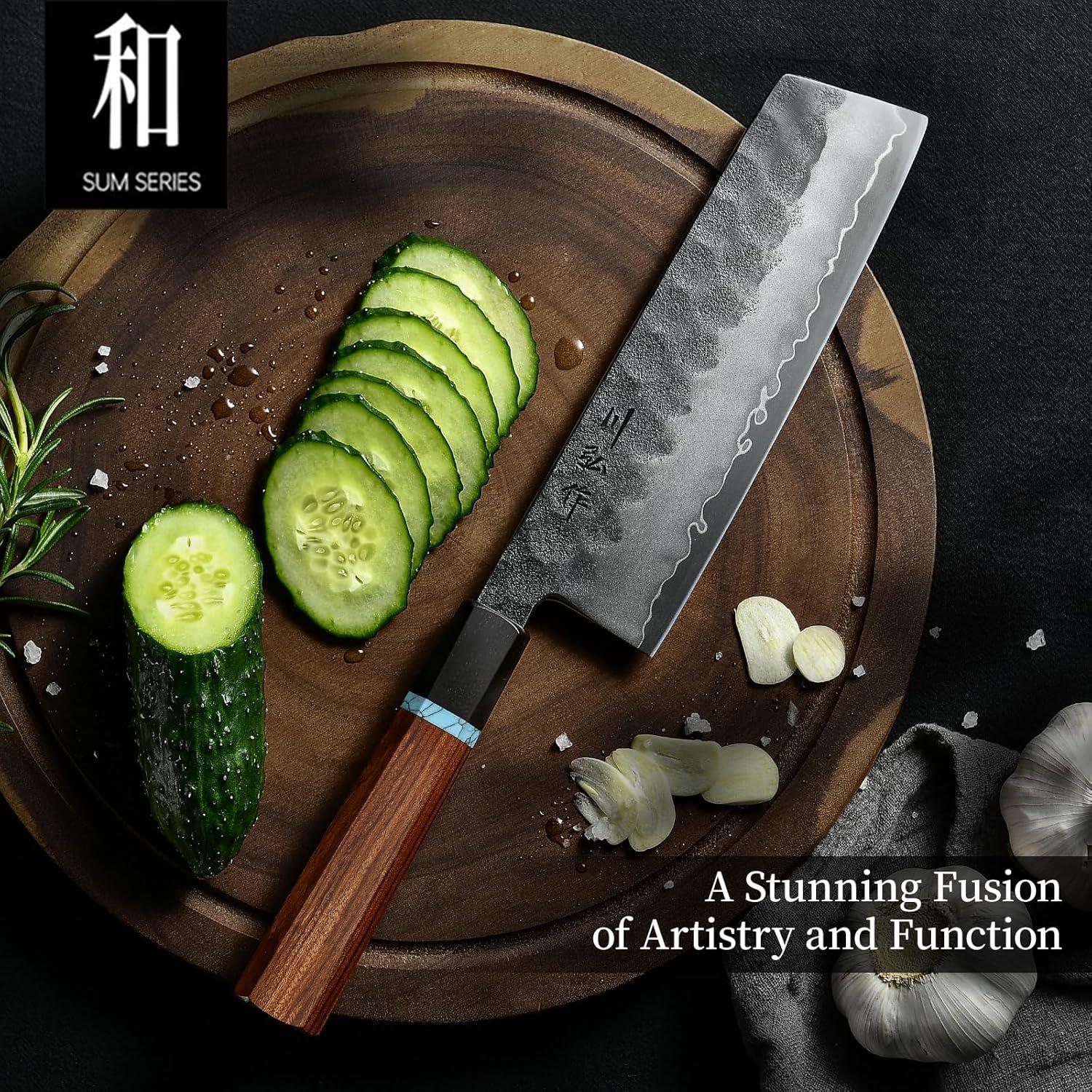 Cuchillo Nakiri KAWAHIRO 17.78 cm Acero VG10 Hecho a Mano