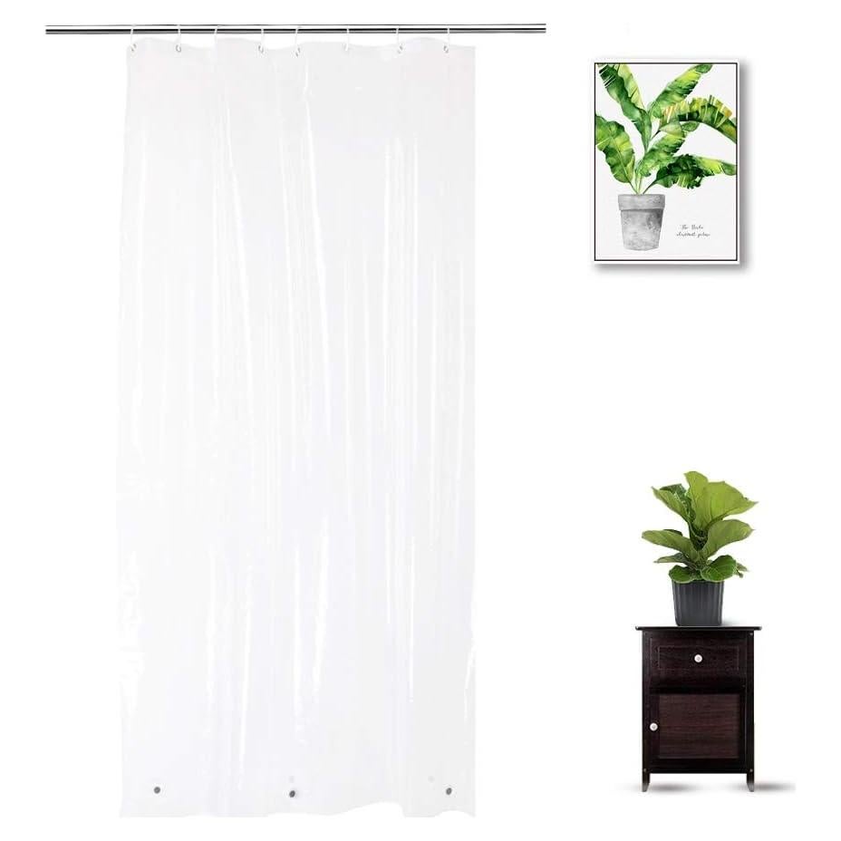 Forro de Ducha Claro WellColor 122x183 cm Impermeable con Ganchos