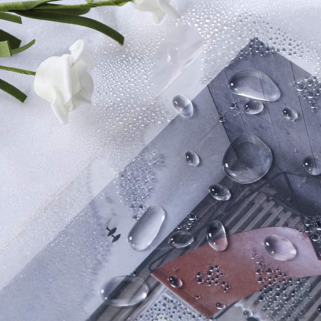 Forro de Ducha Claro WellColor 122x183 cm Impermeable con Ganchos