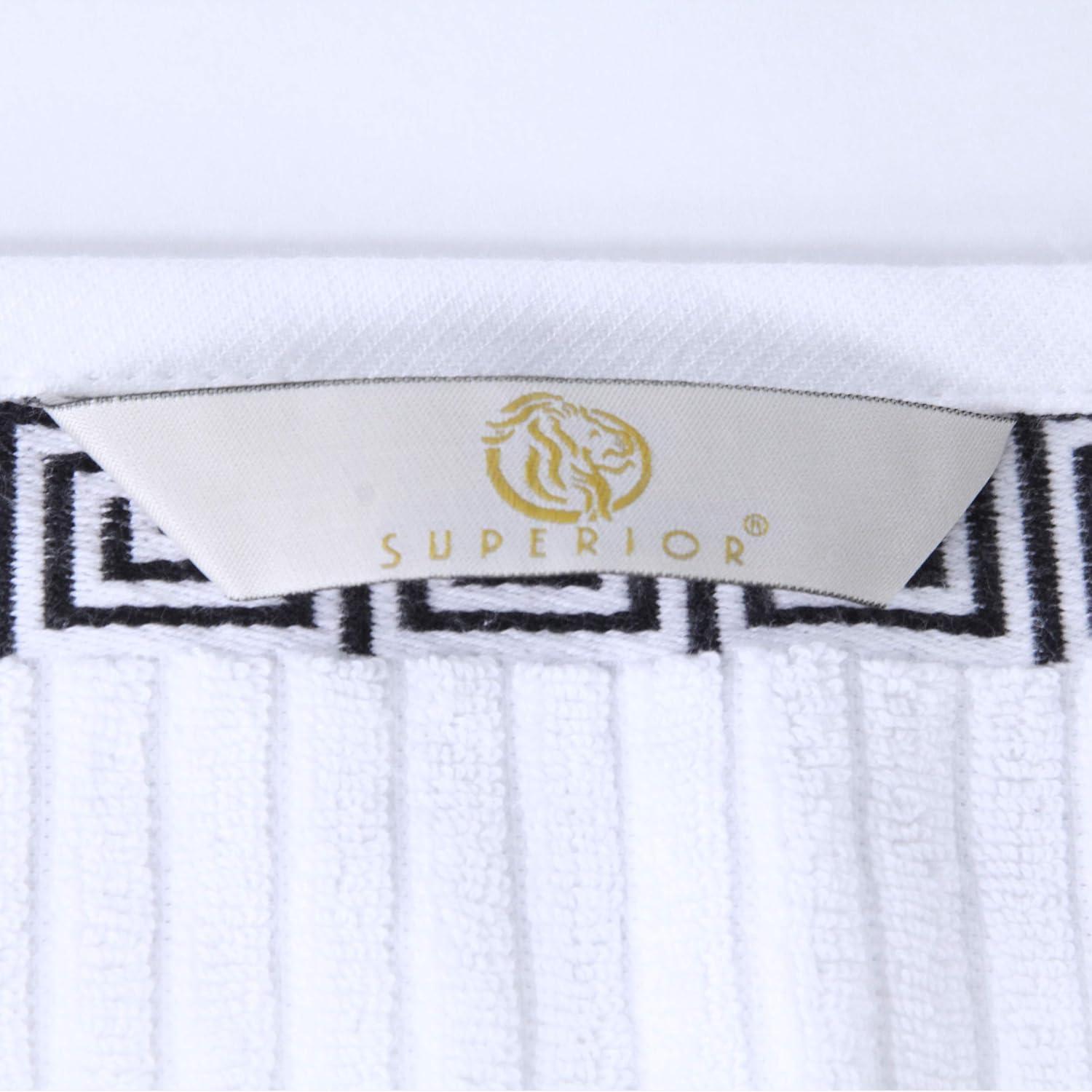 Juego de 4 Toallas de Baño Superior Algodón Atenas Negro