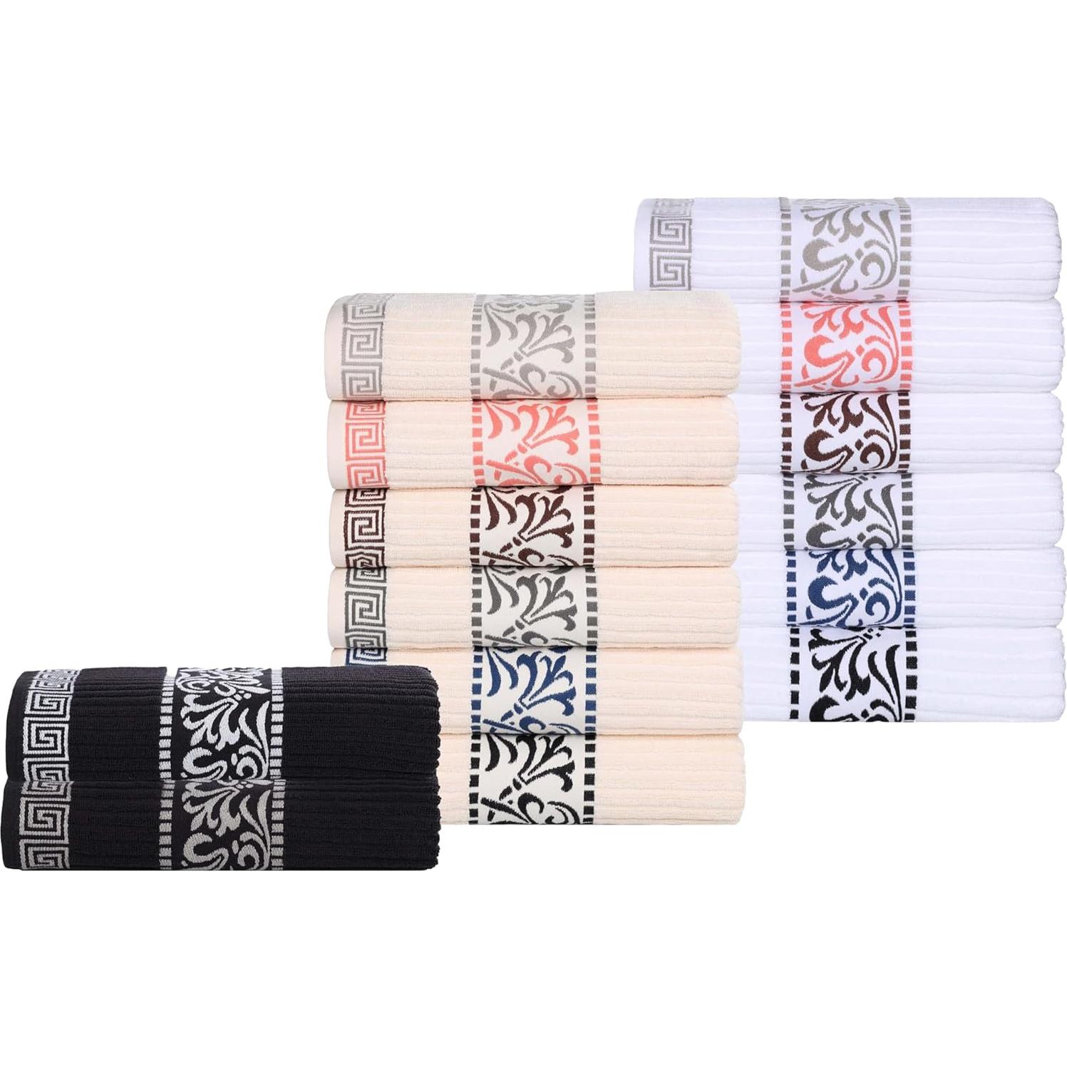 Juego de 4 Toallas de Baño Superior Algodón Atenas Negro