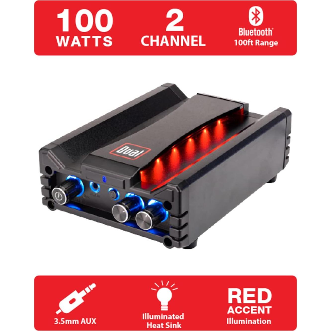 Amplificador Bluetooth Clase D Dual DBTMA100 100W 2 Canales
