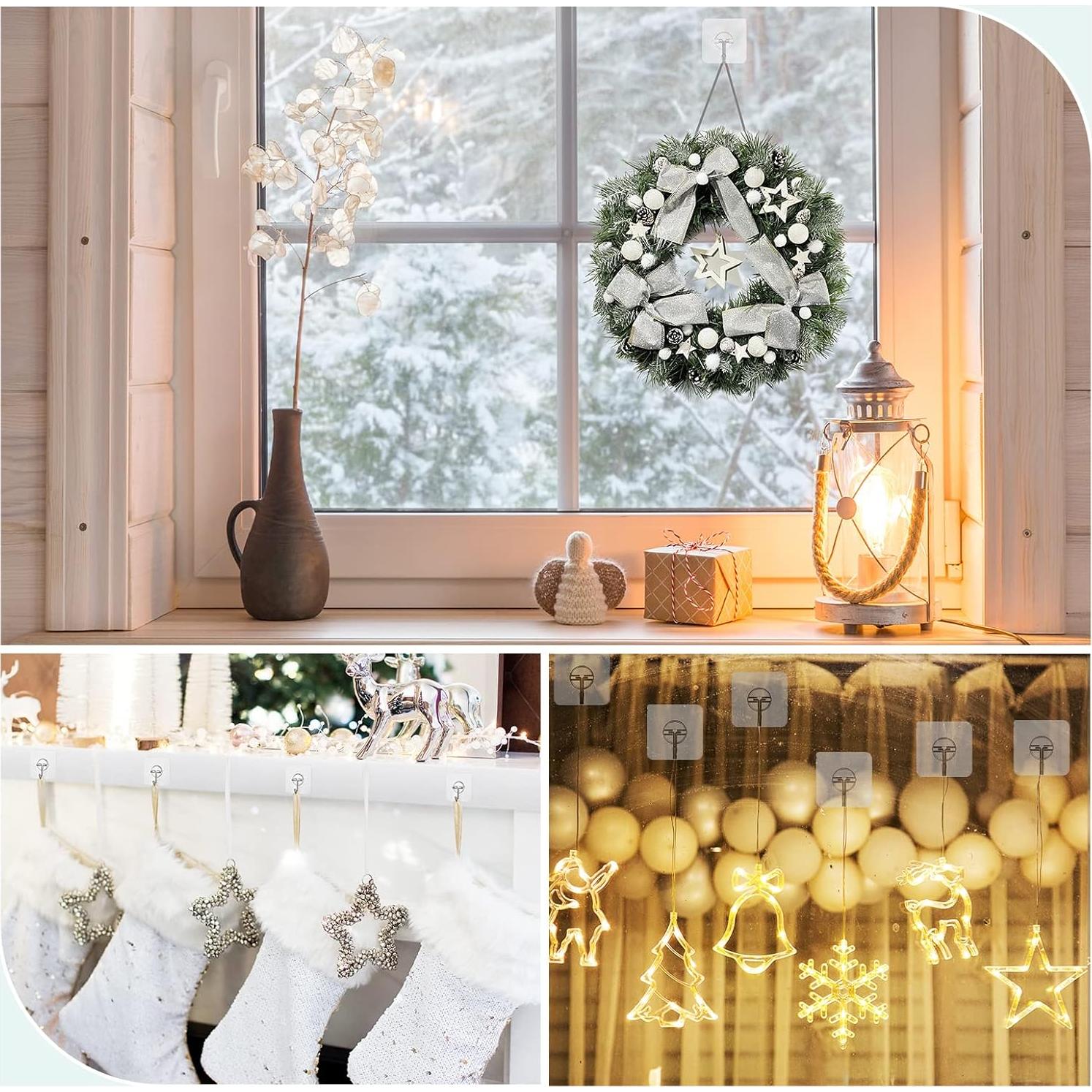 Ganchos Adhesivos Transparentes Lomrsiul - 10 Piezas, 5.9 kg