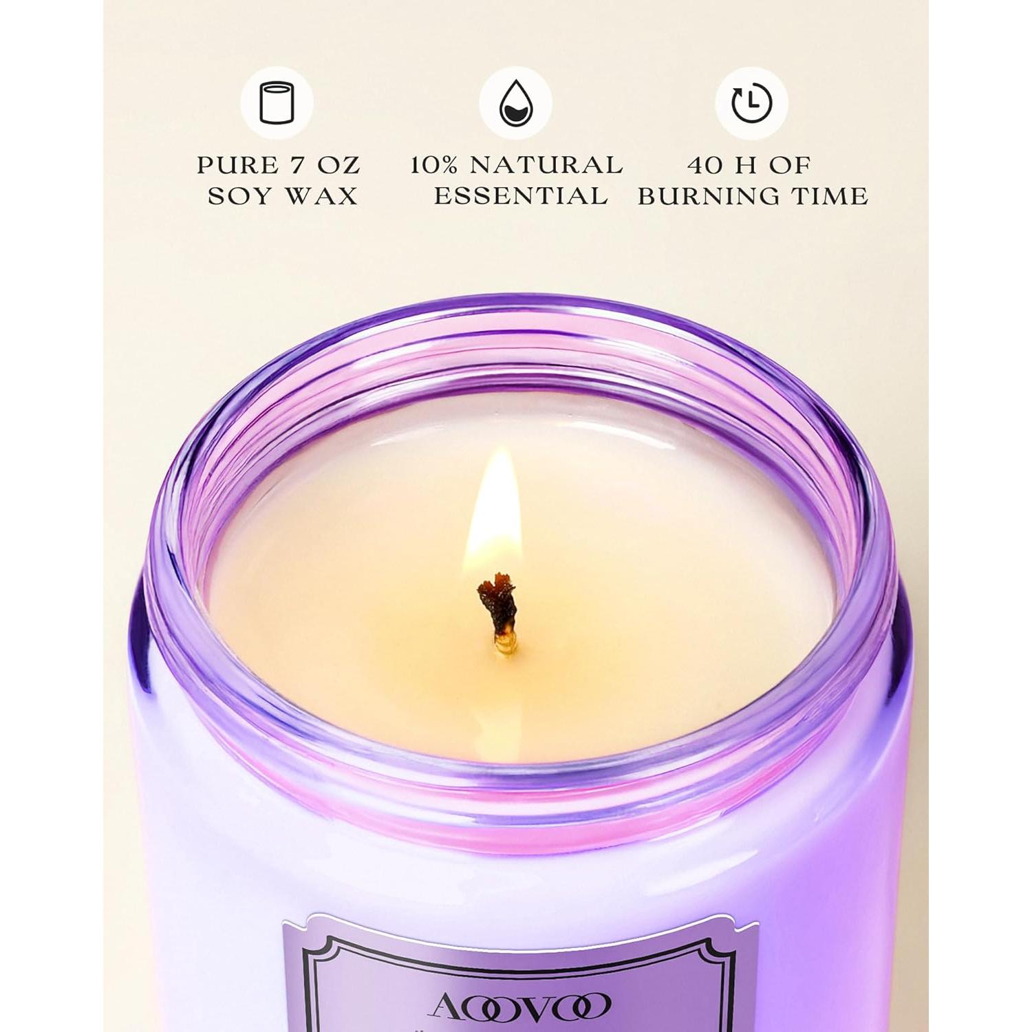 Set de 6 Velas Aromáticas AOOVOO de Soja - 1190g, 300 Horas