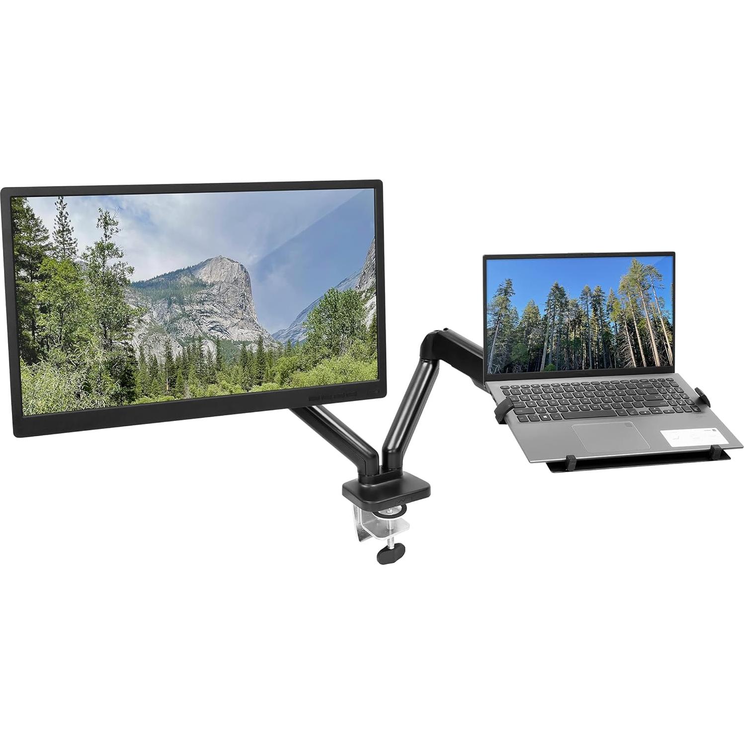 Soporte de Escritorio Ergonómico Mount-It! para Laptop y Monitor