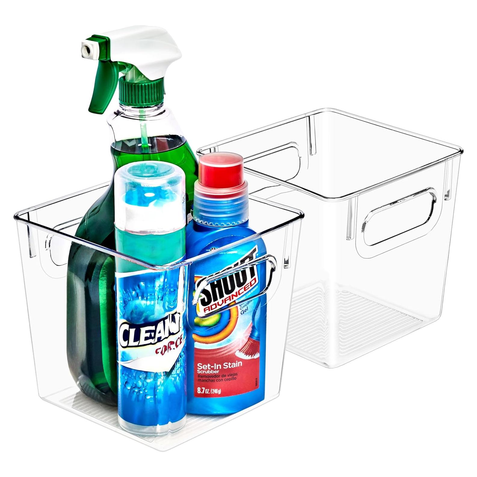 Contenedores Organizadores Sorbus 2 Pack Plástico Transparente 15.24cm