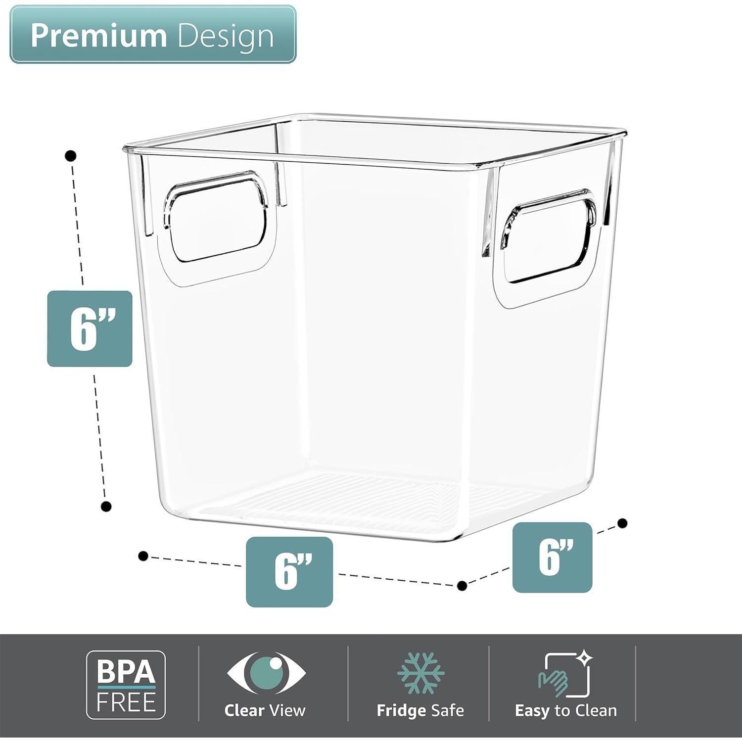 Contenedores Organizadores Sorbus 2 Pack Plástico Transparente 15.24cm