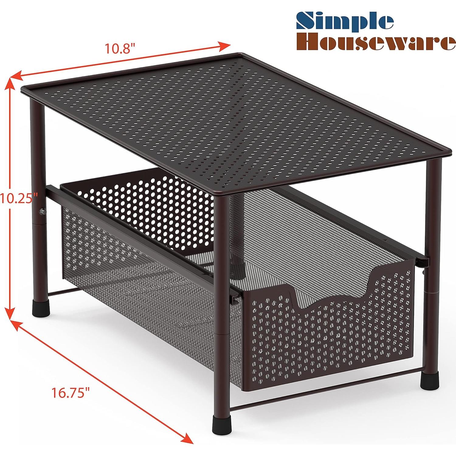 Organizador de Cajones Deslizantes Simple Houseware Bronce 42.5x27.4 cm