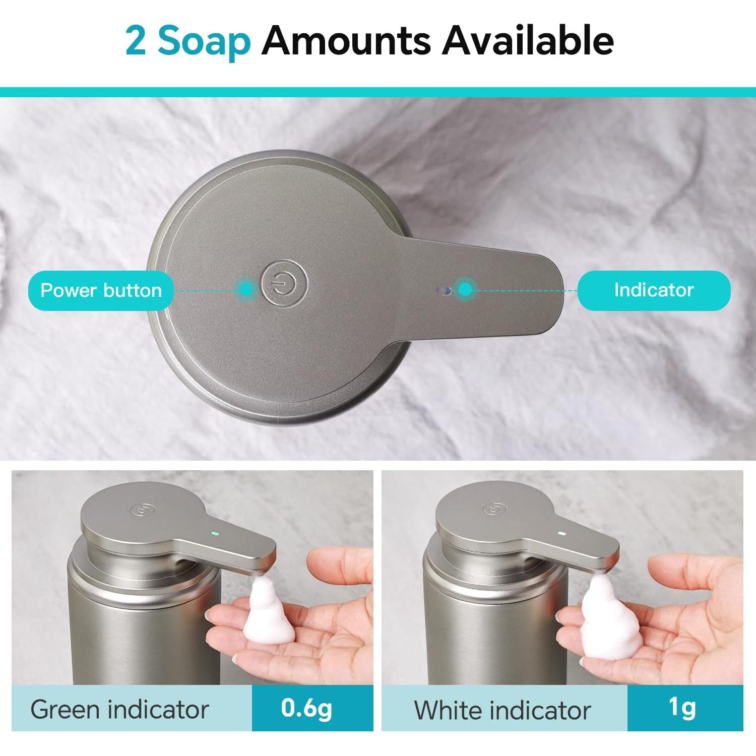 Dispensador Automático de Jabón Espumoso LAOPAO Plata Recargable