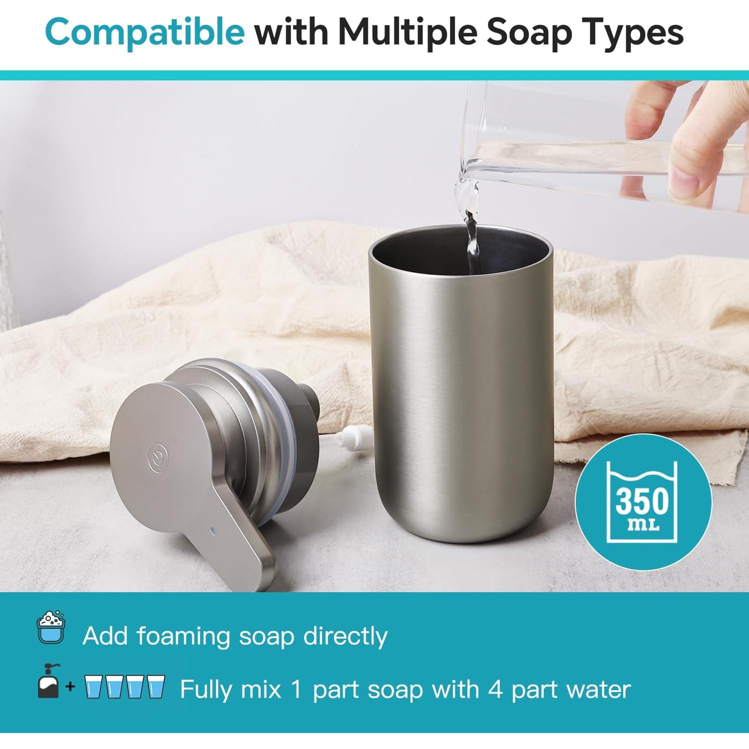 Dispensador Automático de Jabón Espumoso LAOPAO Plata Recargable