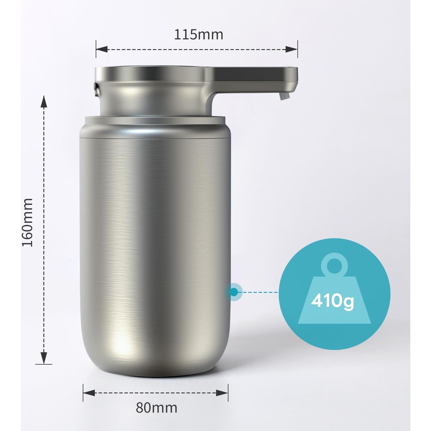 Dispensador Automático de Jabón Espumoso LAOPAO Plata Recargable