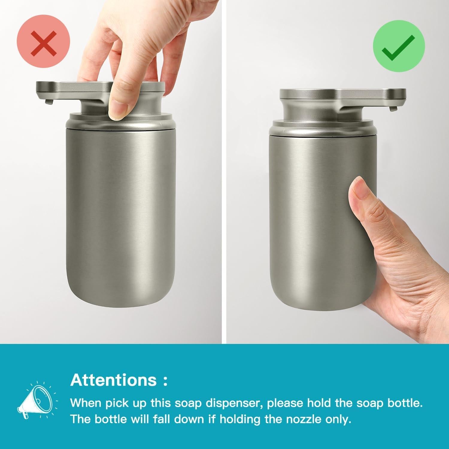 Dispensador Automático de Jabón Espumoso LAOPAO Plata Recargable