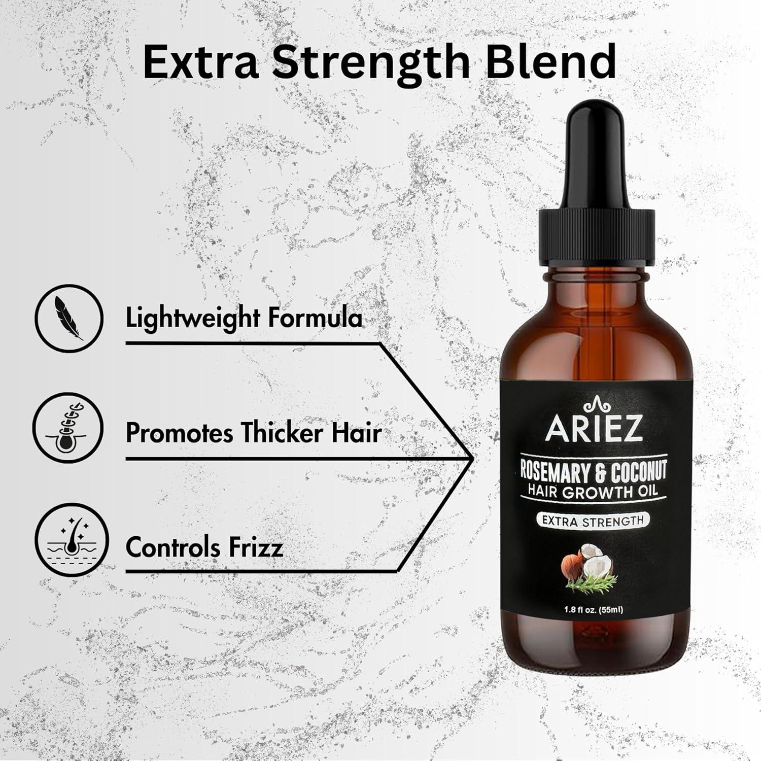 Aceite de Crecimiento Capilar Ariez Fuerza Extra 55ml - Romero y Coco