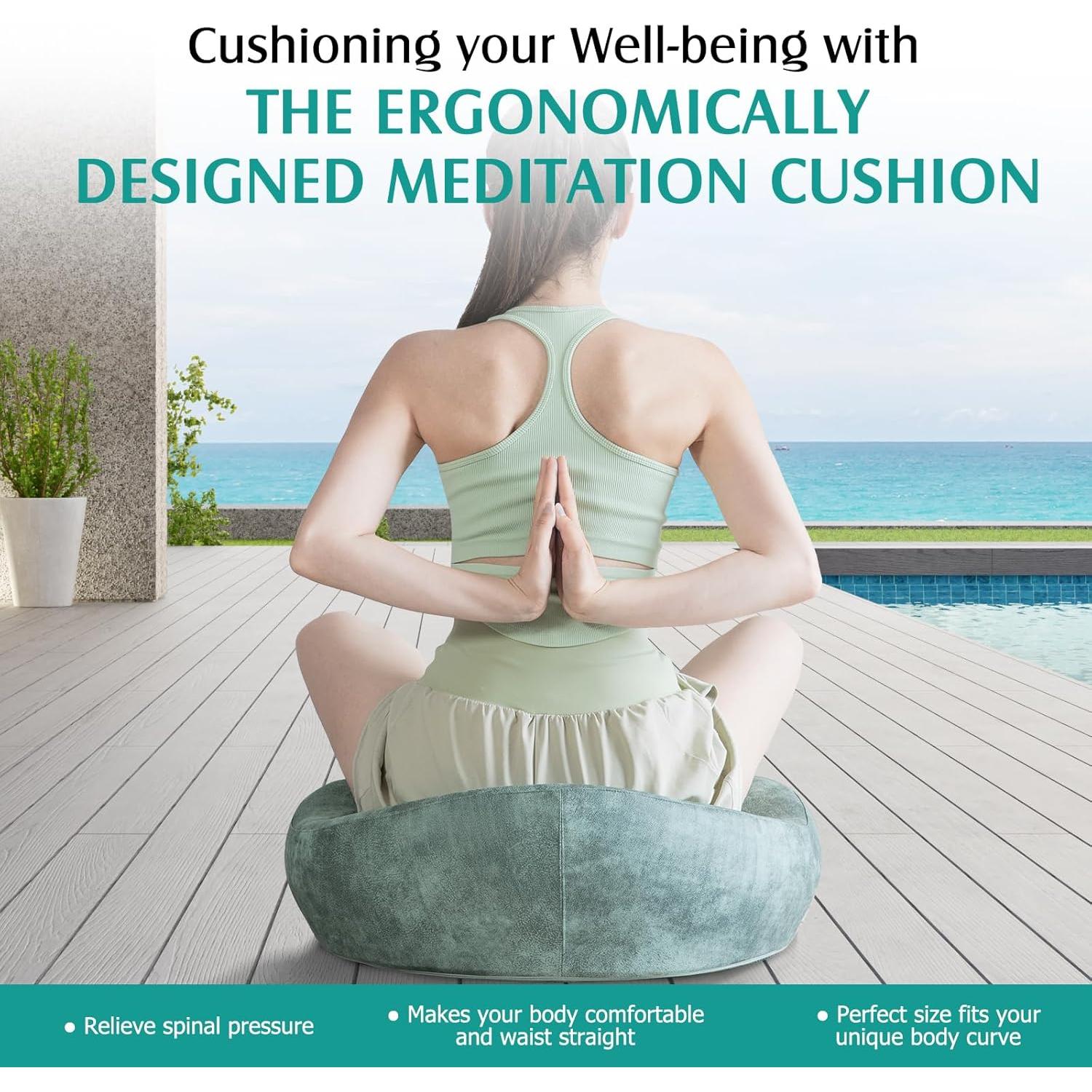 Cojín de Meditación LTHTRADE 60 cm Espuma Viscoelástica Verde