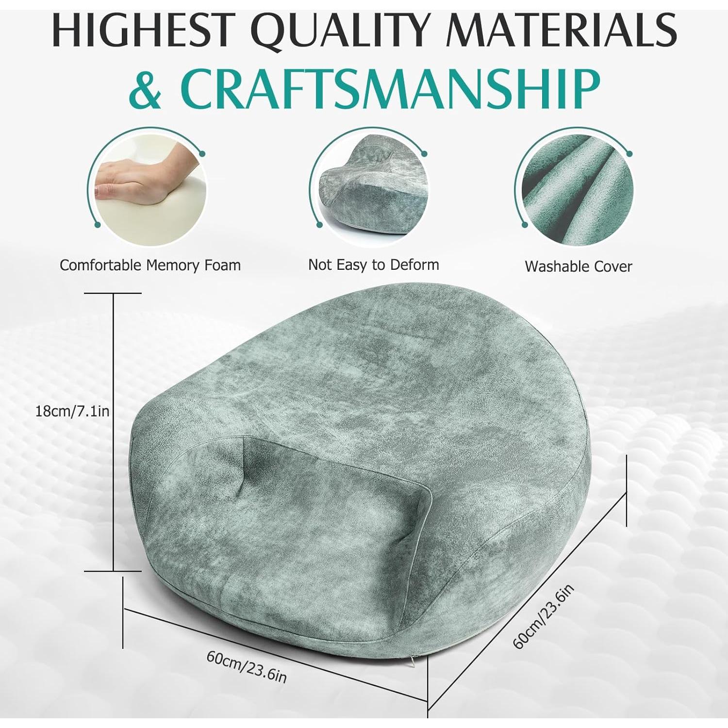 Cojín de Meditación LTHTRADE 60 cm Espuma Viscoelástica Verde