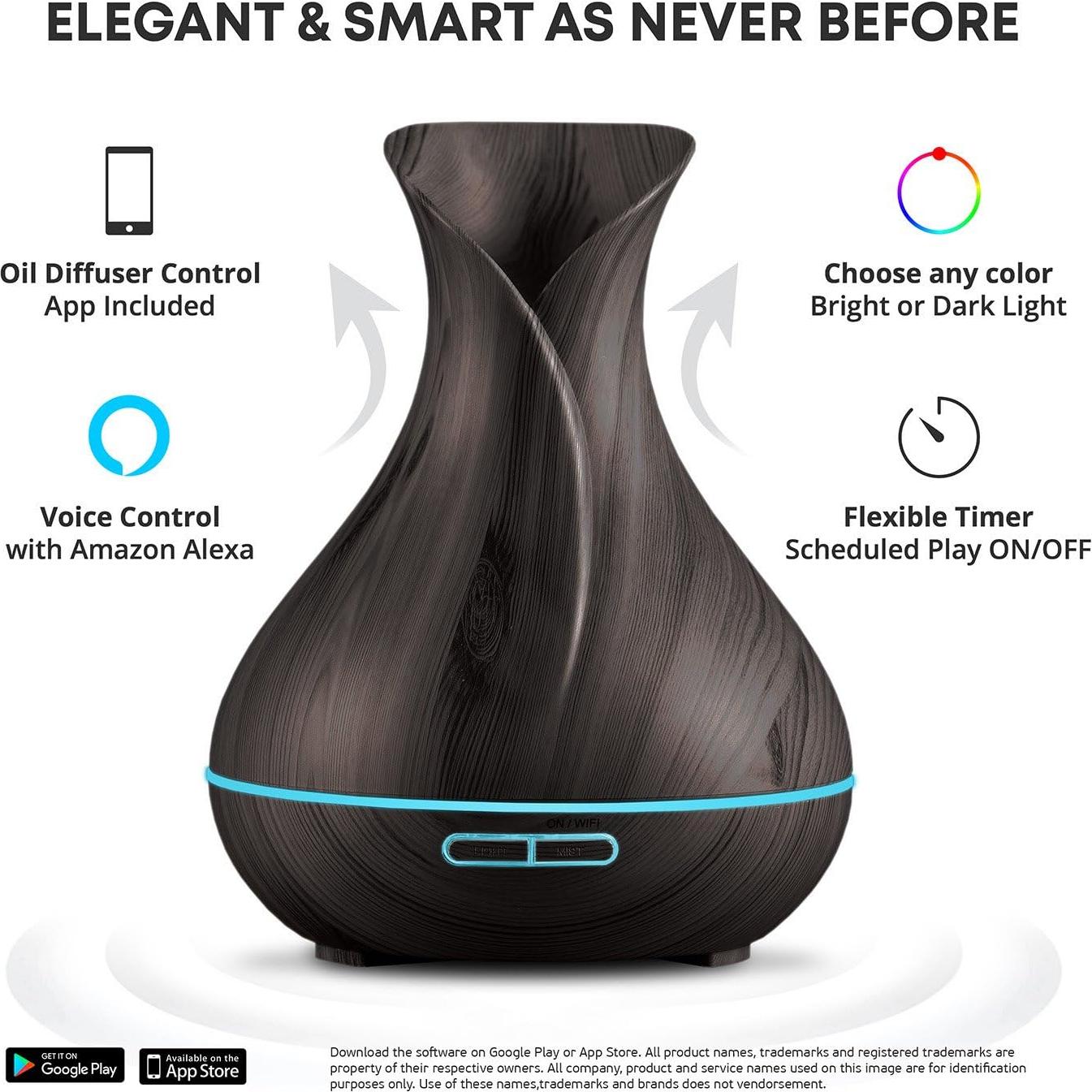 Difusor de Aceites Esenciales Sierra Modern Home 400ml WiFi