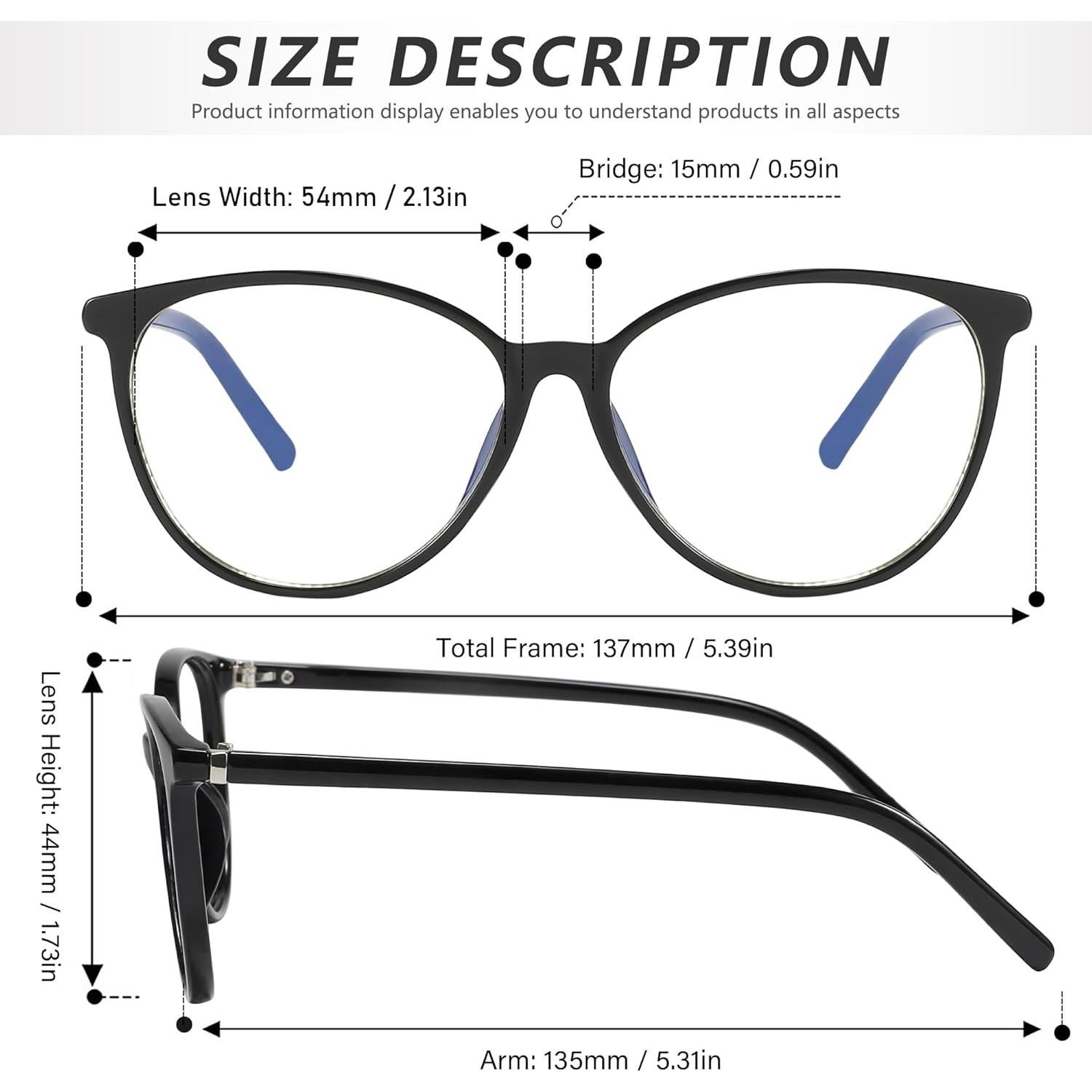 Gafas de Bloqueo de Luz Azul VIPBEST Ojo de Gato Unisex