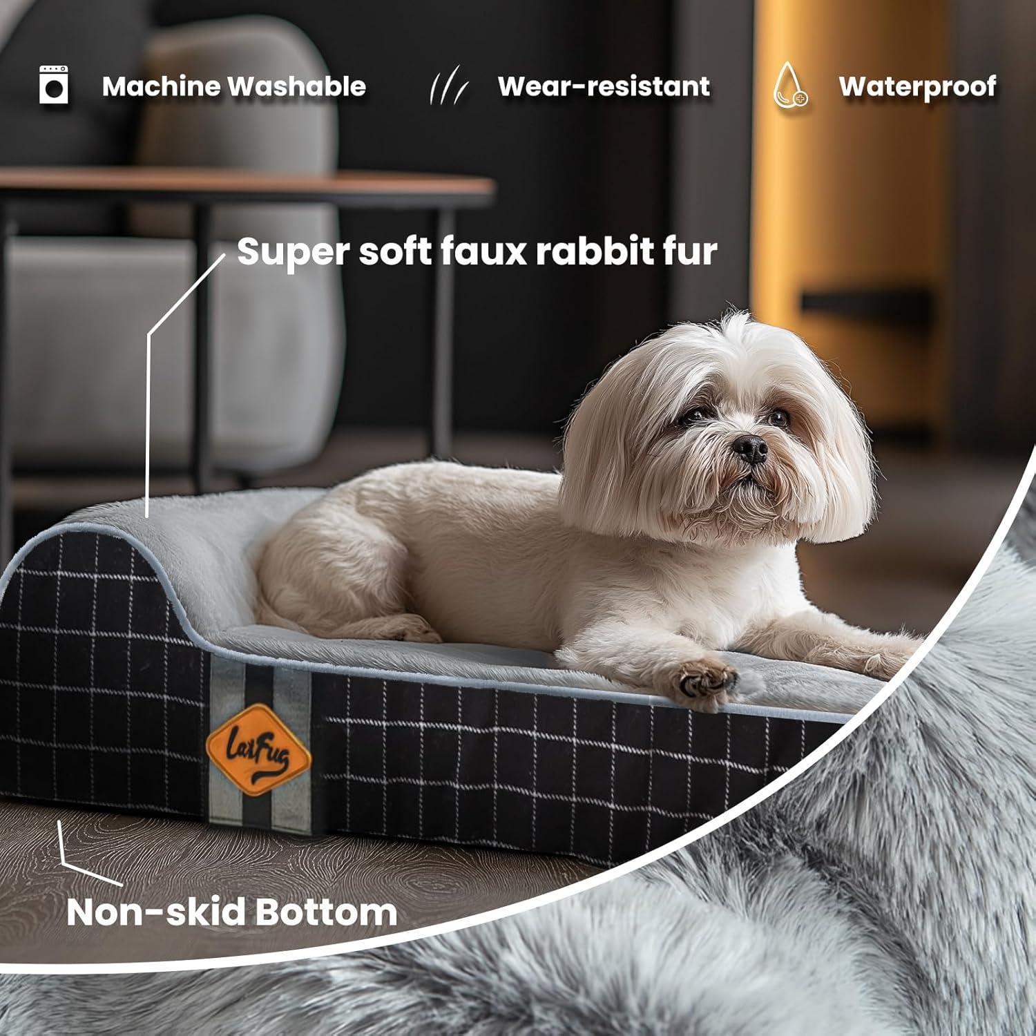 Cama para Perros Laifug Ortopédica Espuma Viscoelástica Grande
