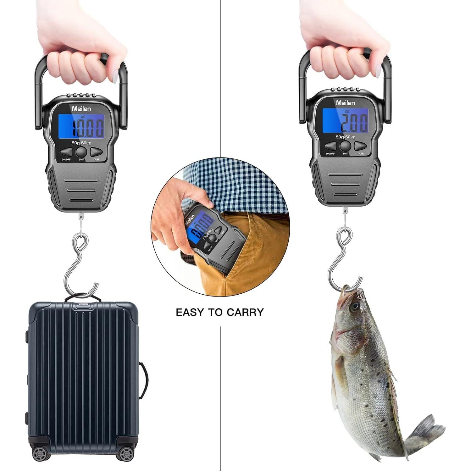 Báscula Digital de Equipaje Meilen 50kg con Pantalla LCD