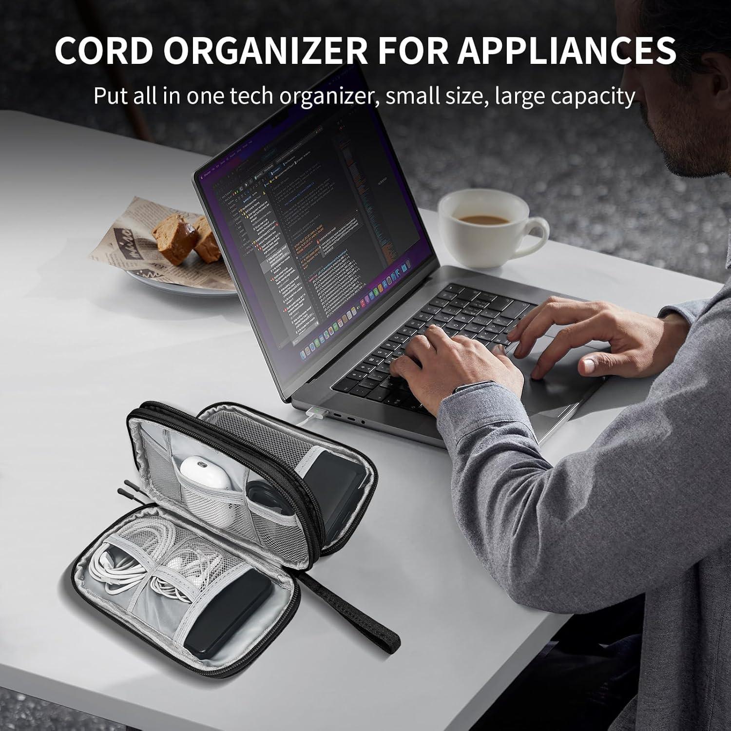 Bolsa Organizadora de Cables SUNRISING Doble Capa Impermeable