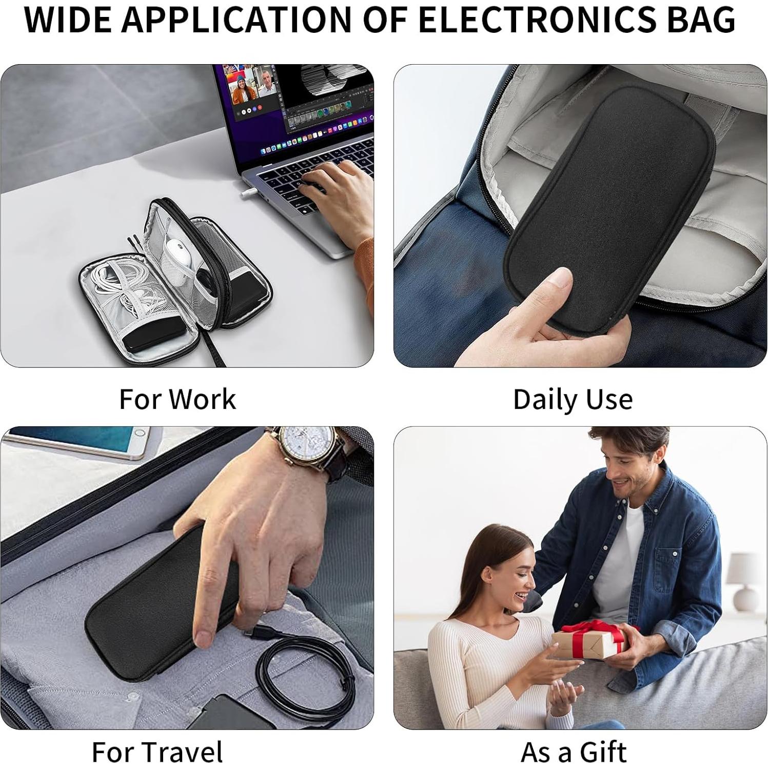 Bolsa Organizadora de Cables SUNRISING Doble Capa Impermeable