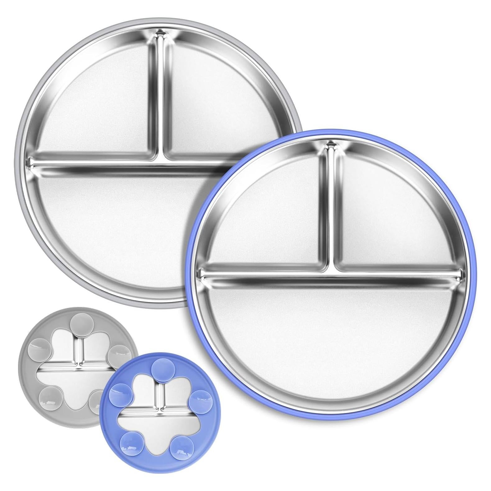 Platos para Niños Dualshine Acero Inoxidable 2 Pack 22.86 cm