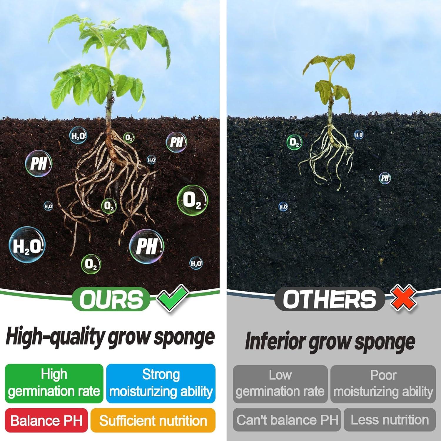 Kit de Cultivo Hidropónico Bigmeta - 30 Esponjas + Alimento A&B