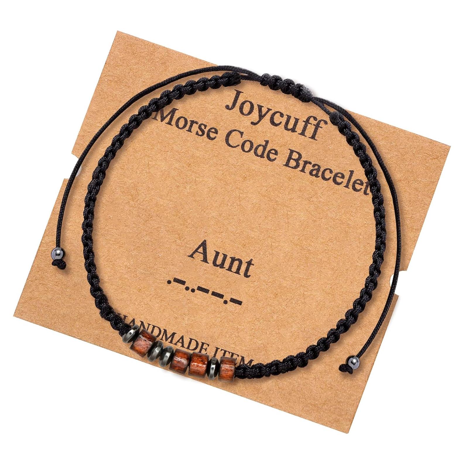 Pulsera de Código Morse JoycuFF para Hombres y Mujeres - Regalo Especial
