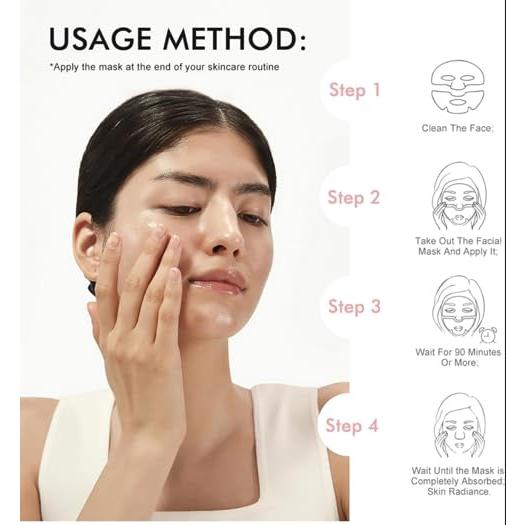 Máscara Facial Bio-Colágeno Real Noche 5ea 34g Hidratante