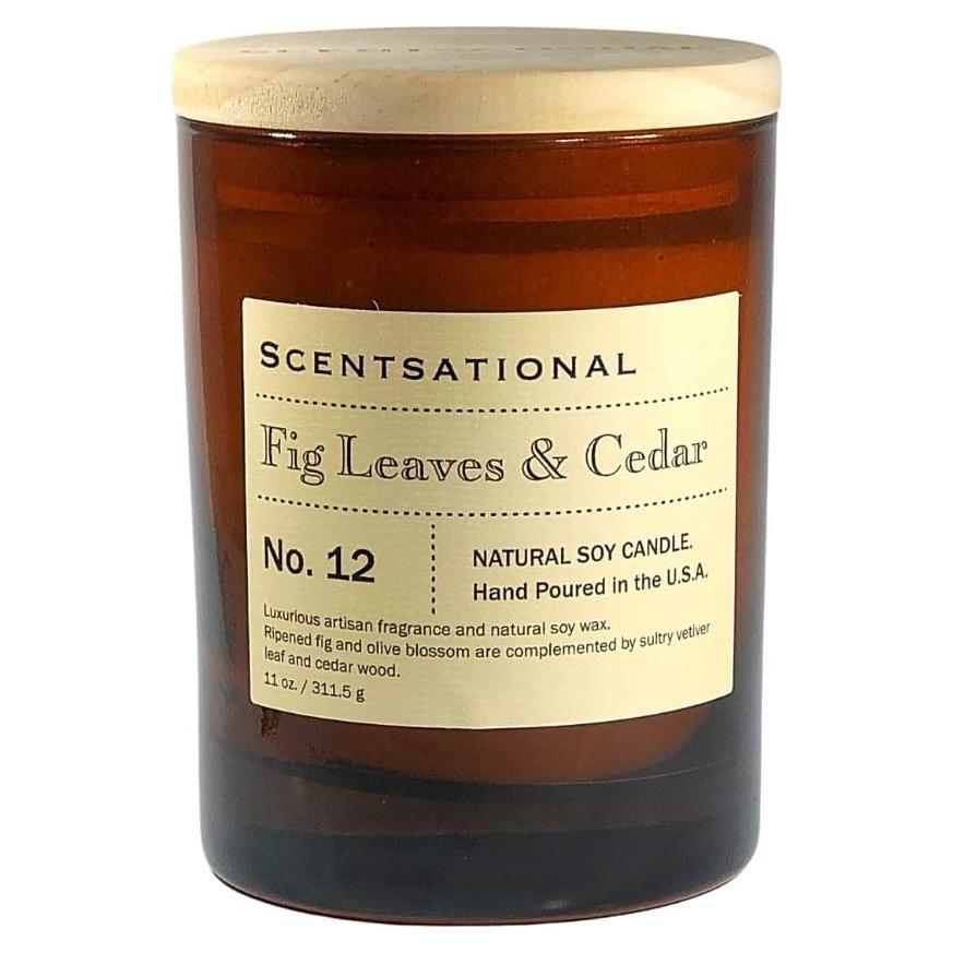 Vela Aromática de Soya Scentsational 311 g - Higo y Cedro