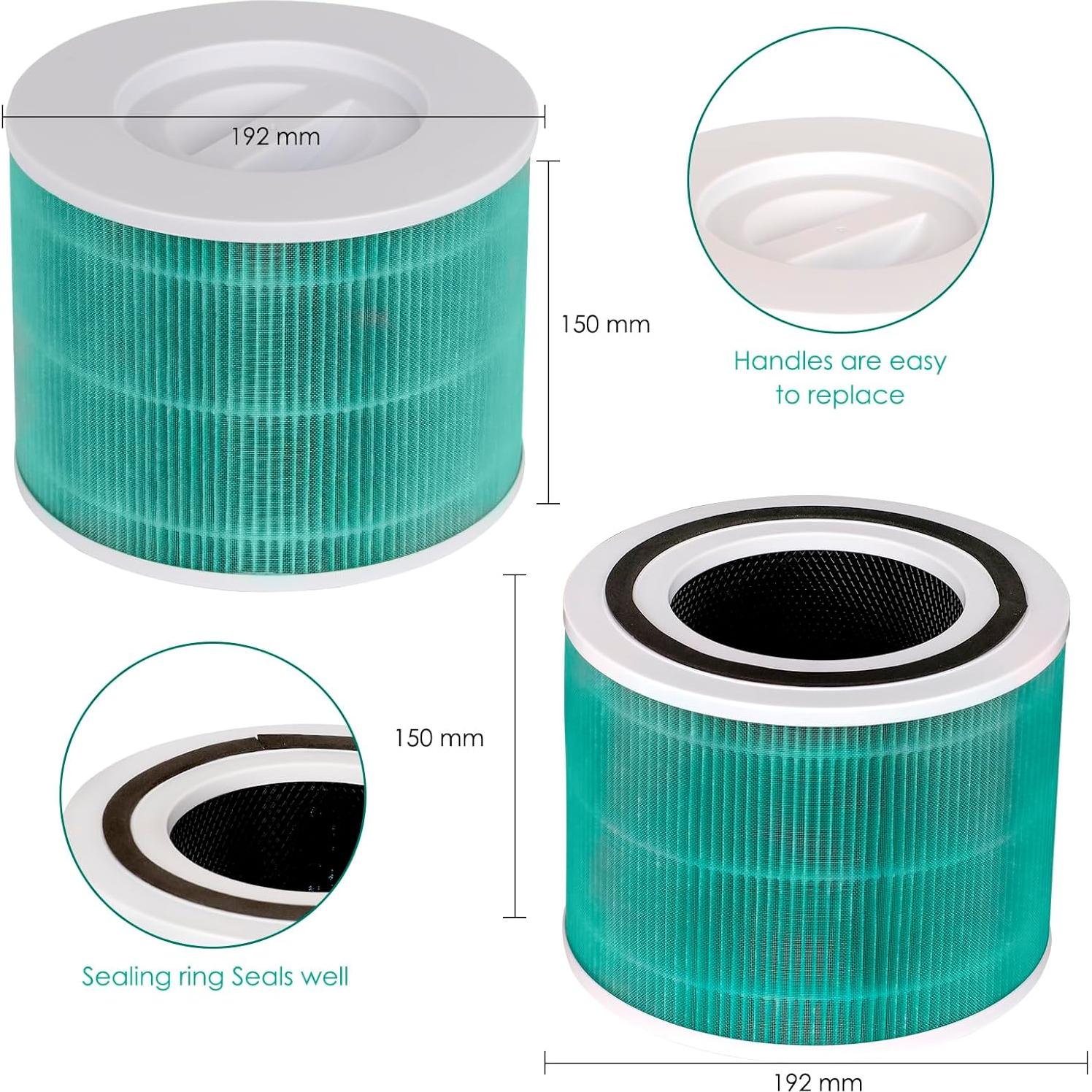 Paquete de 3 filtros HEPA H13 para purificador LEVOIT Core300