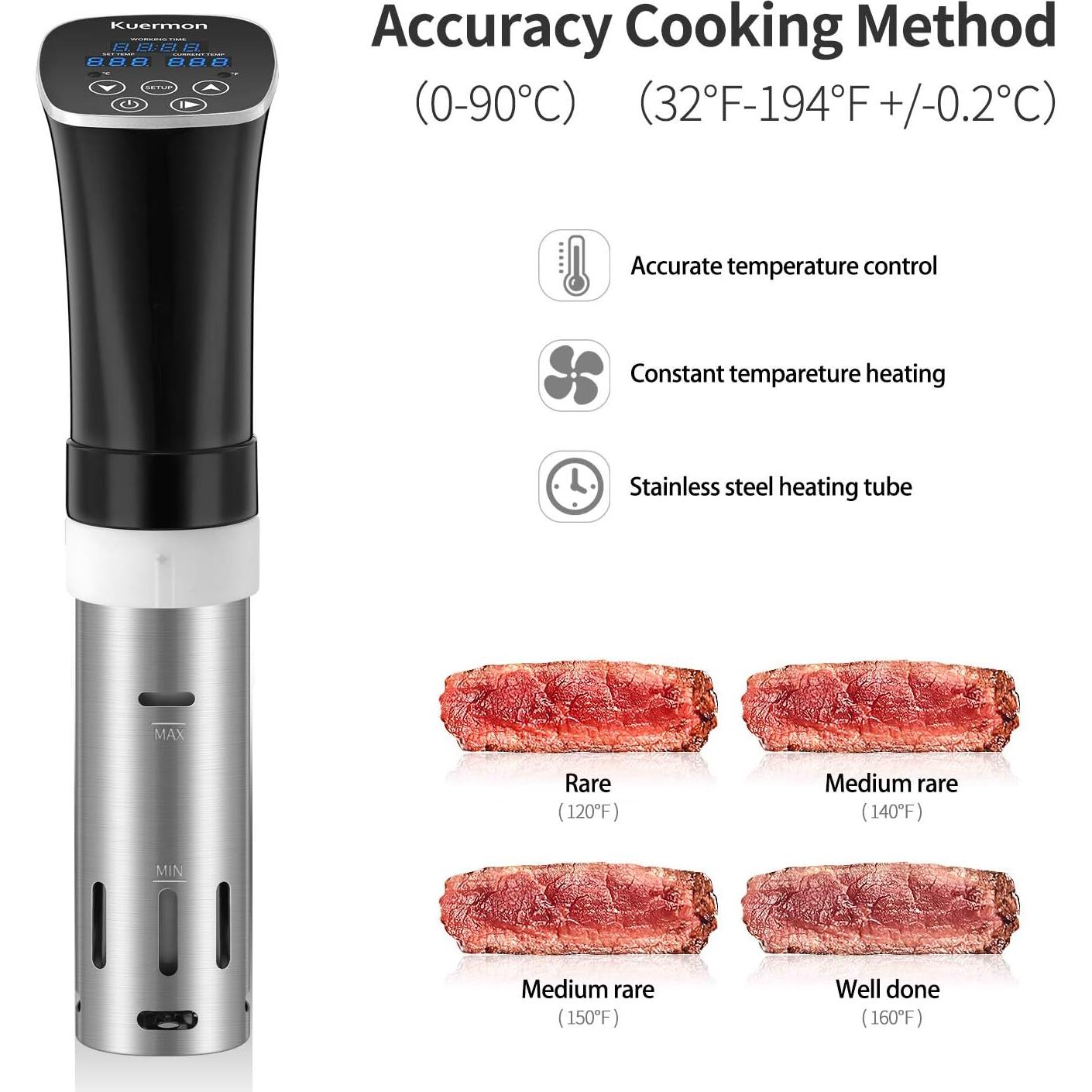 Cocedor Sous Vide Kuermon SV238A 1000W Acero Inoxidable