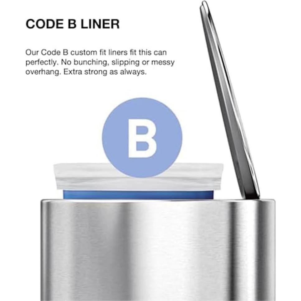 Cubo de Basura Simplehuman 6L Acero Inoxidable Cepillado