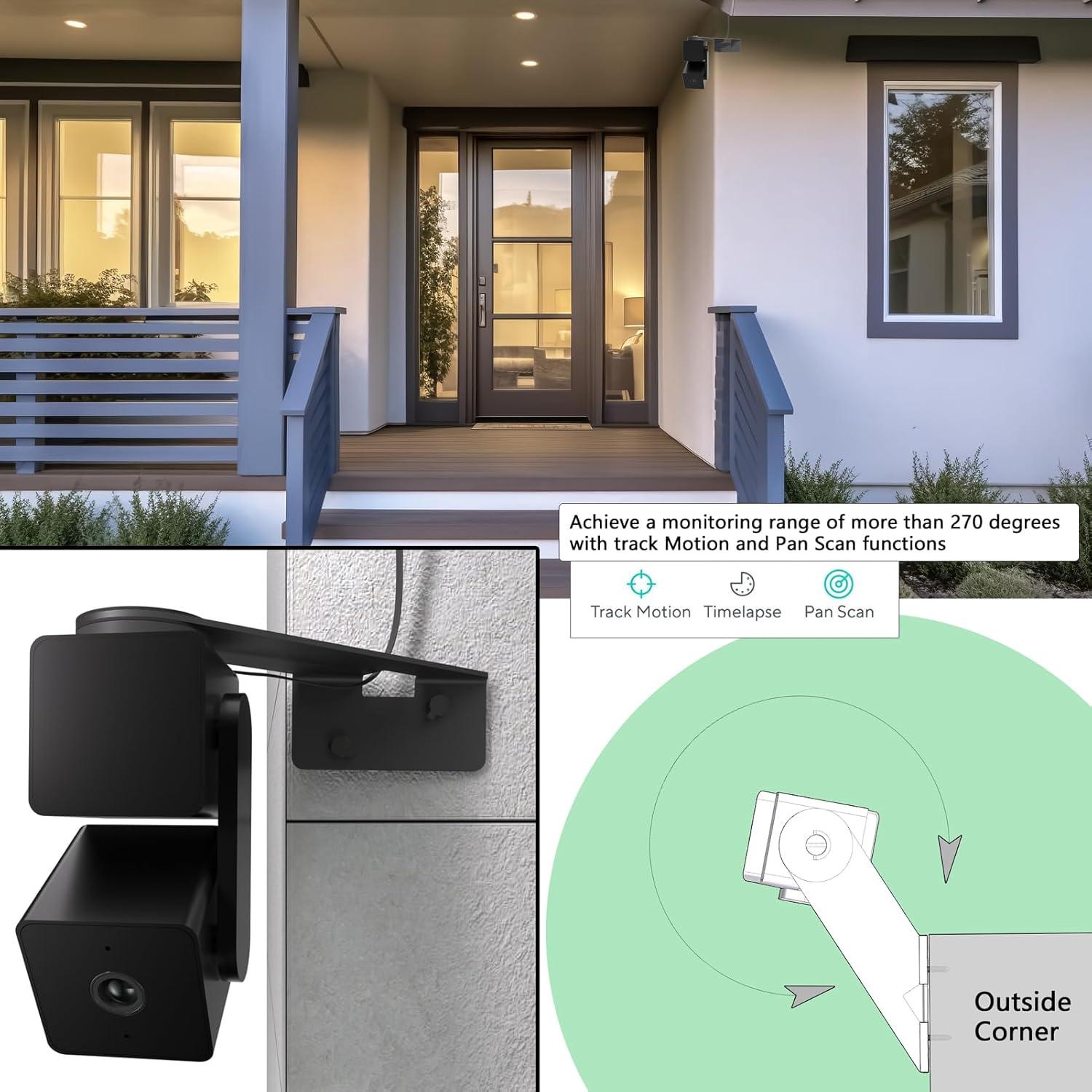 Soporte de Pared Zwolf para Cámara Wyze Pan V3 - Negro