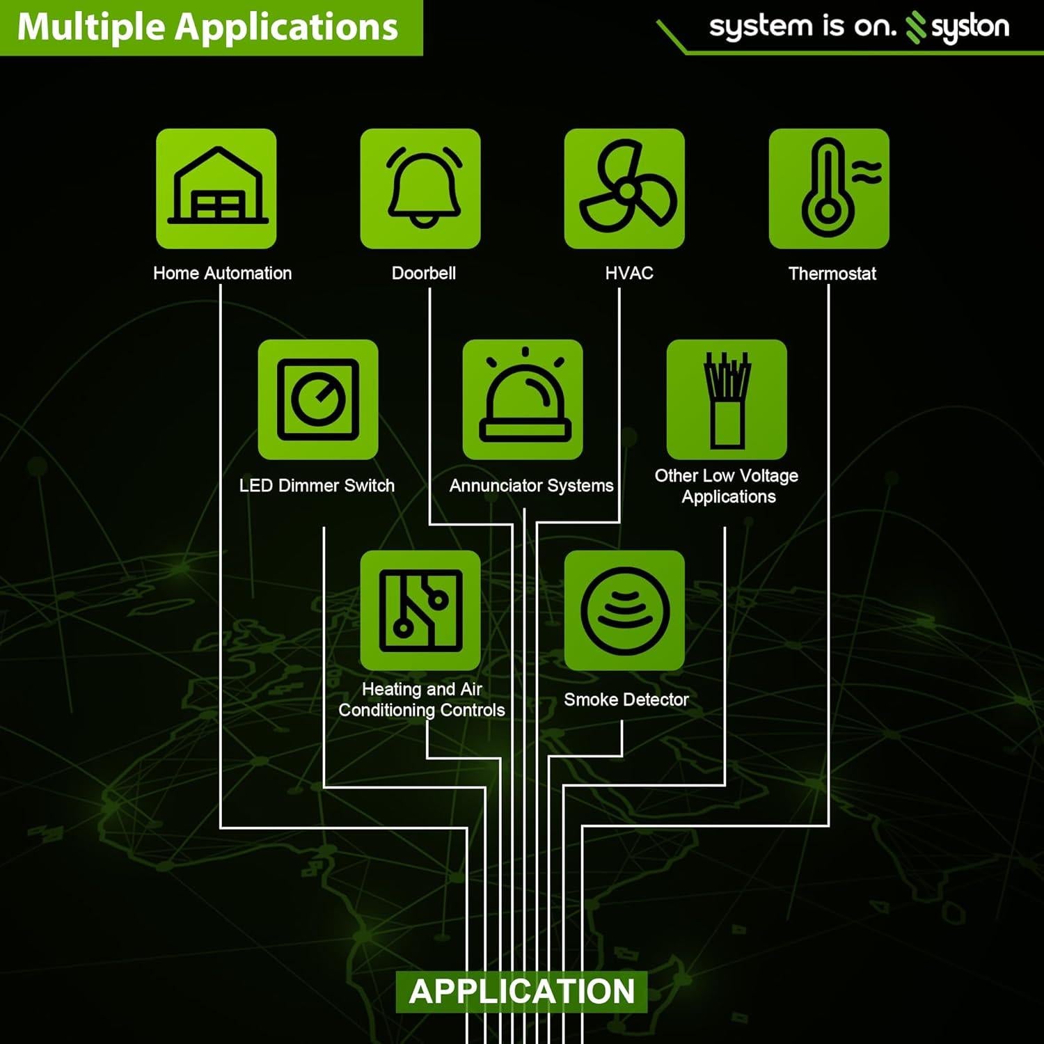 Cable de Termostato Syston 18 AWG 2 Hilos 3.05 m Resistente UV