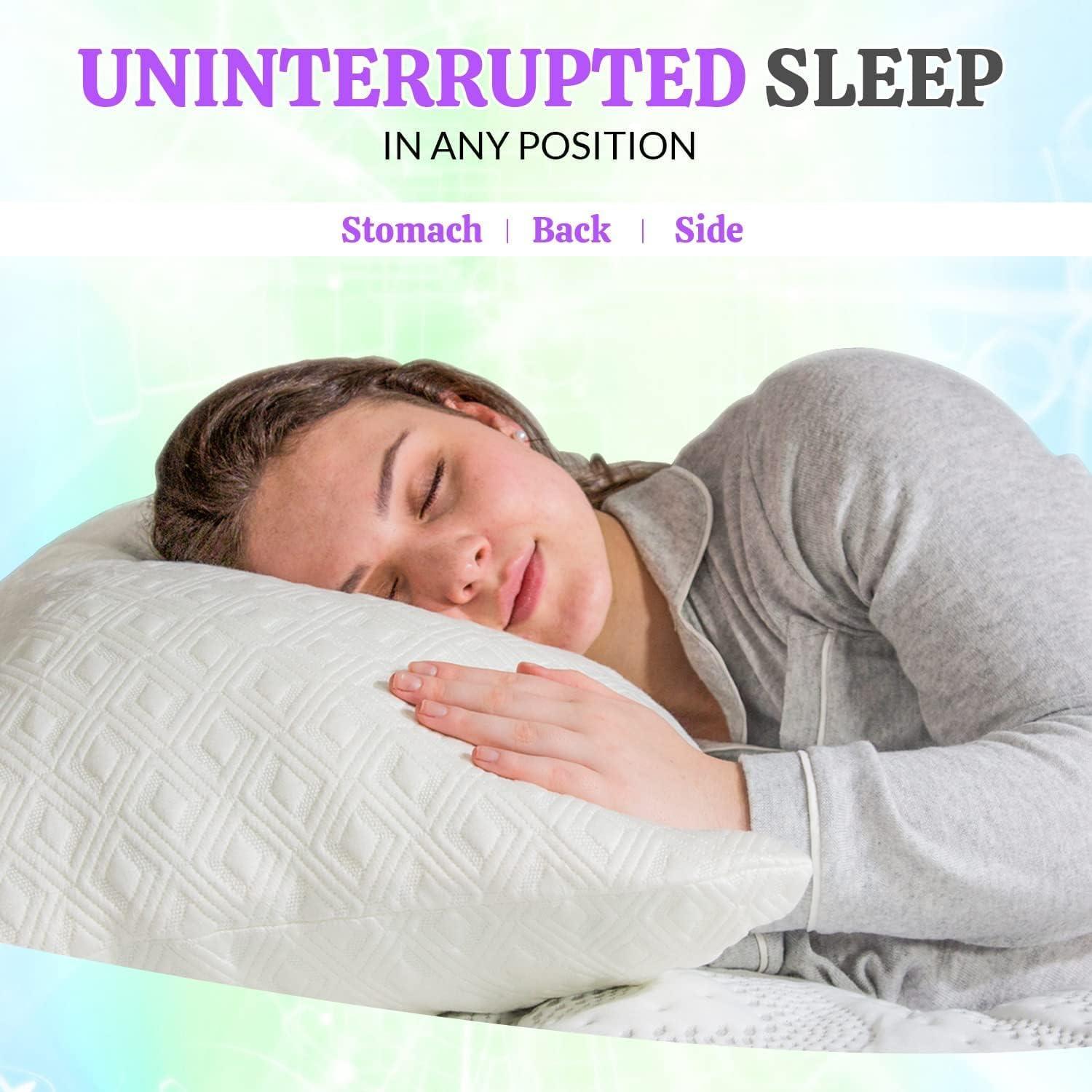 Almohada Queen Espuma Viscoelástica Ajustable Oeko-Tex