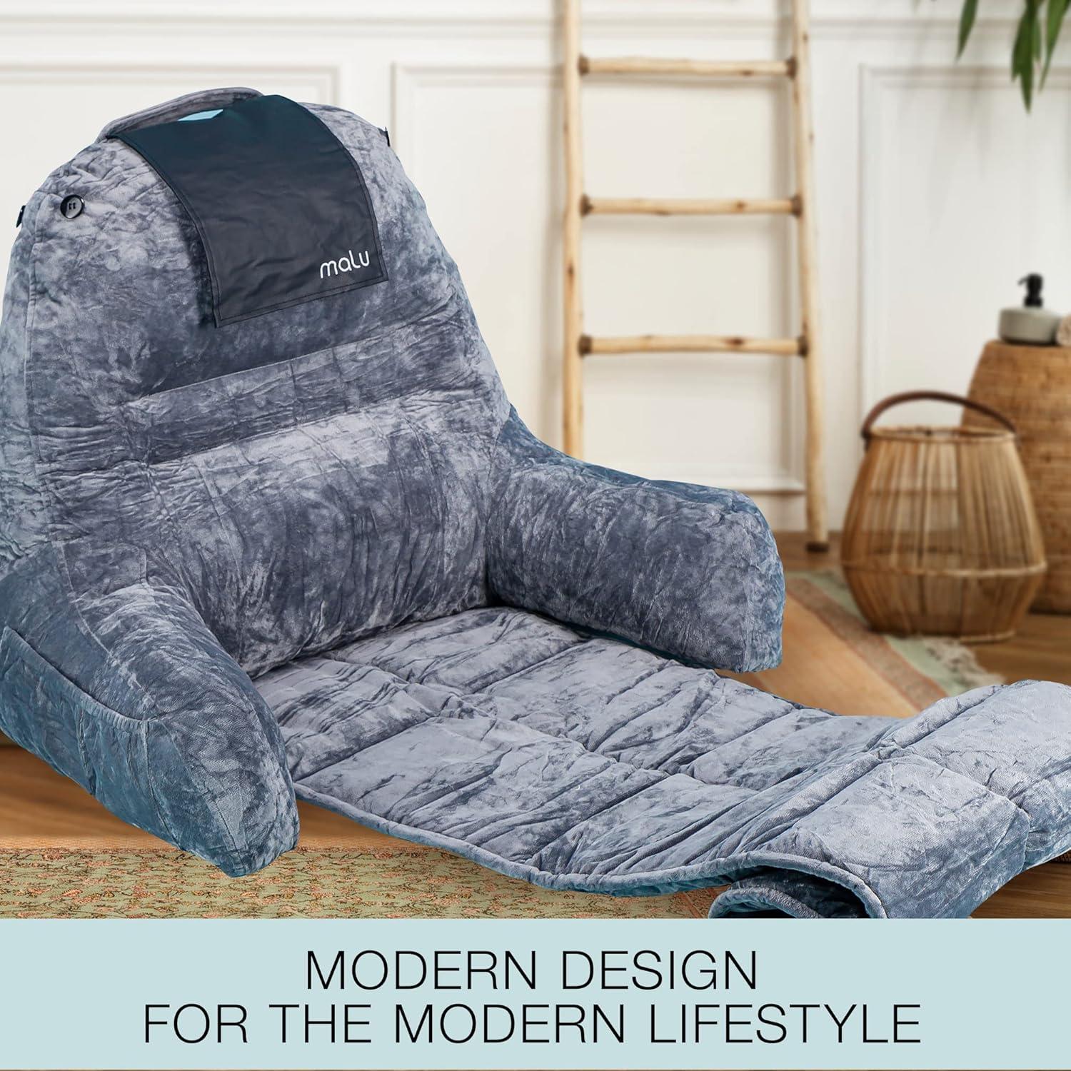 Almohada de Lectura Ergonómica Malu Extra Grande Negra