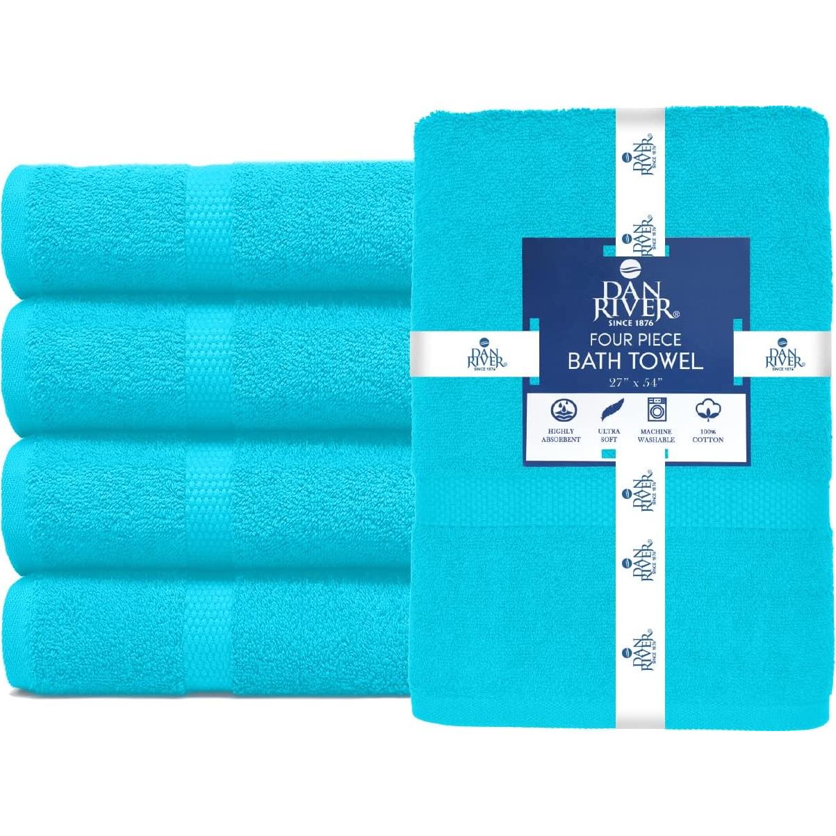 Conjunto de Toallas de Baño DAN RIVER Aqua 4 Piezas 100% Algodón