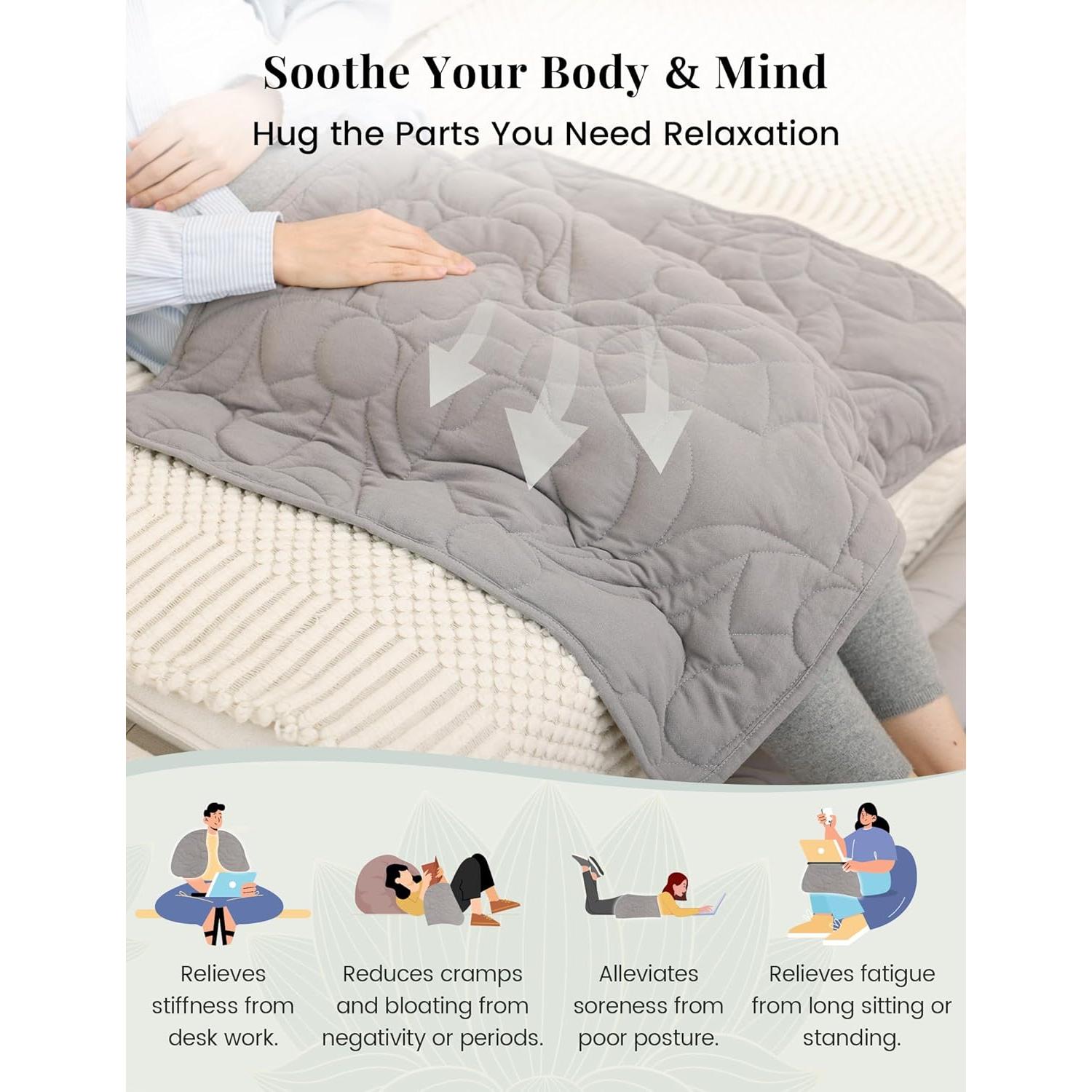 Manta con peso ZonLi 1.36kg 73.66x60.96cm gris algodón