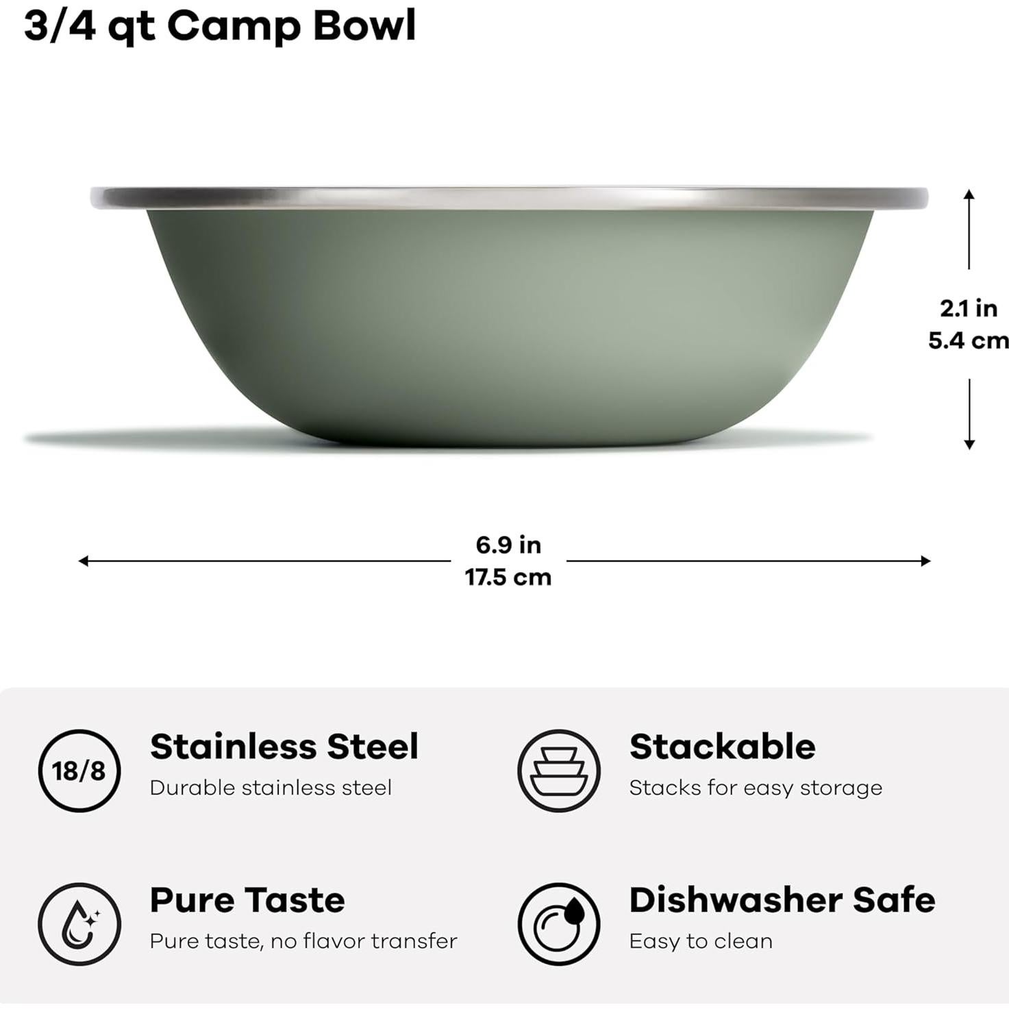 Cuenco Camp Hydro Flask 23.5 cm Acero Inoxidable Negro