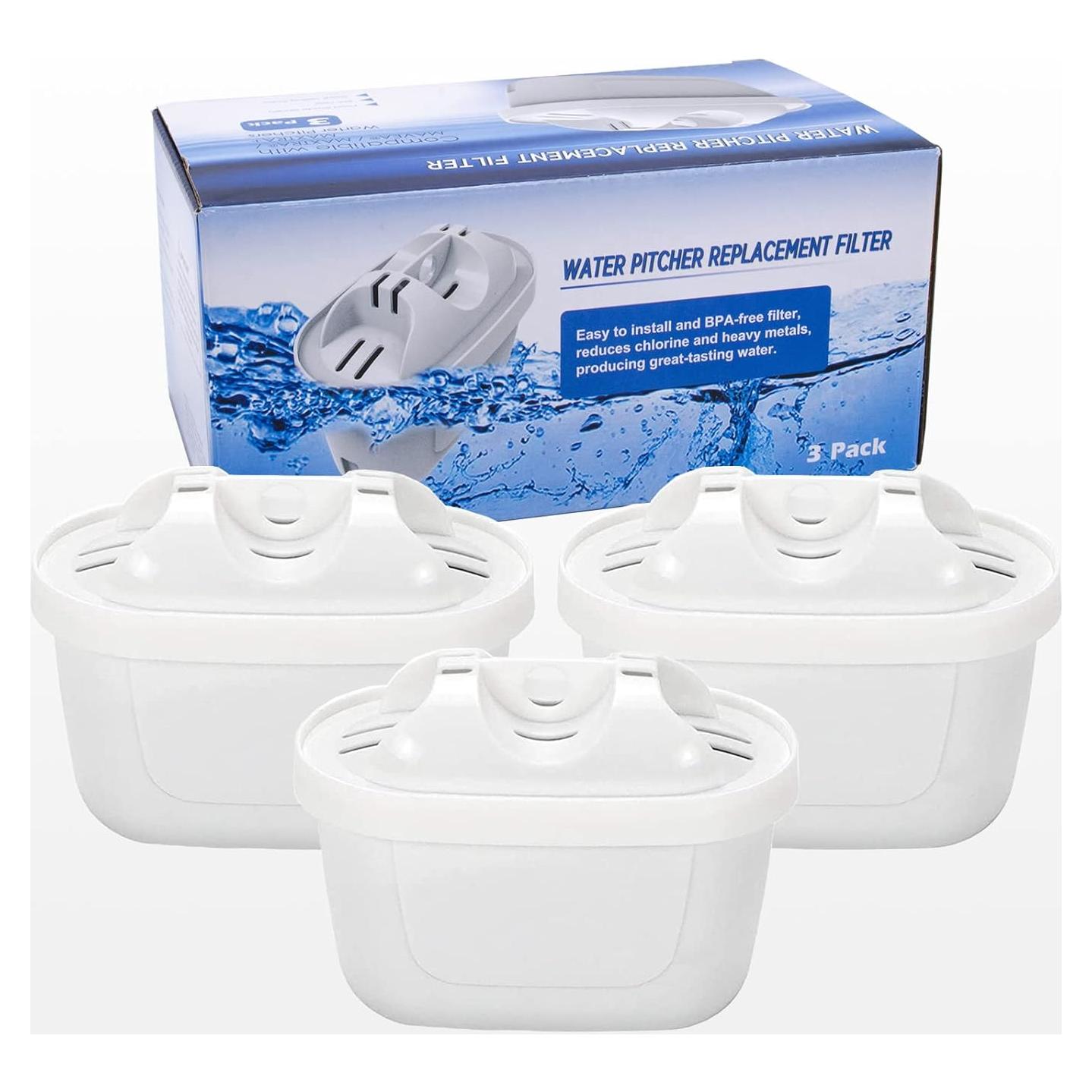 Filtros de Agua Bewafia para Jarra Brita y Levoit - 3 Paquetes