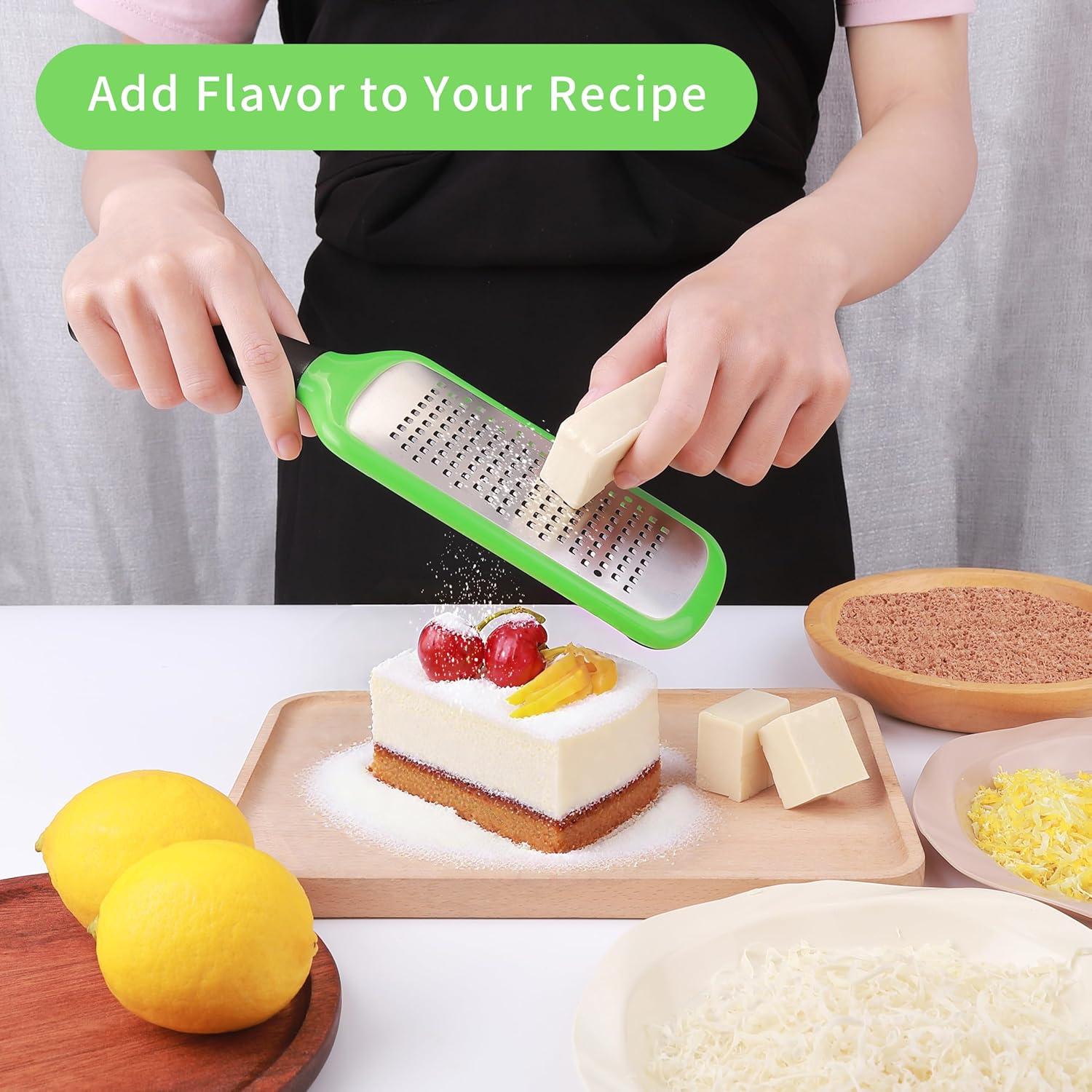 Rallador de Queso LVVXIXI de Acero Inoxidable Verde 27.94 cm