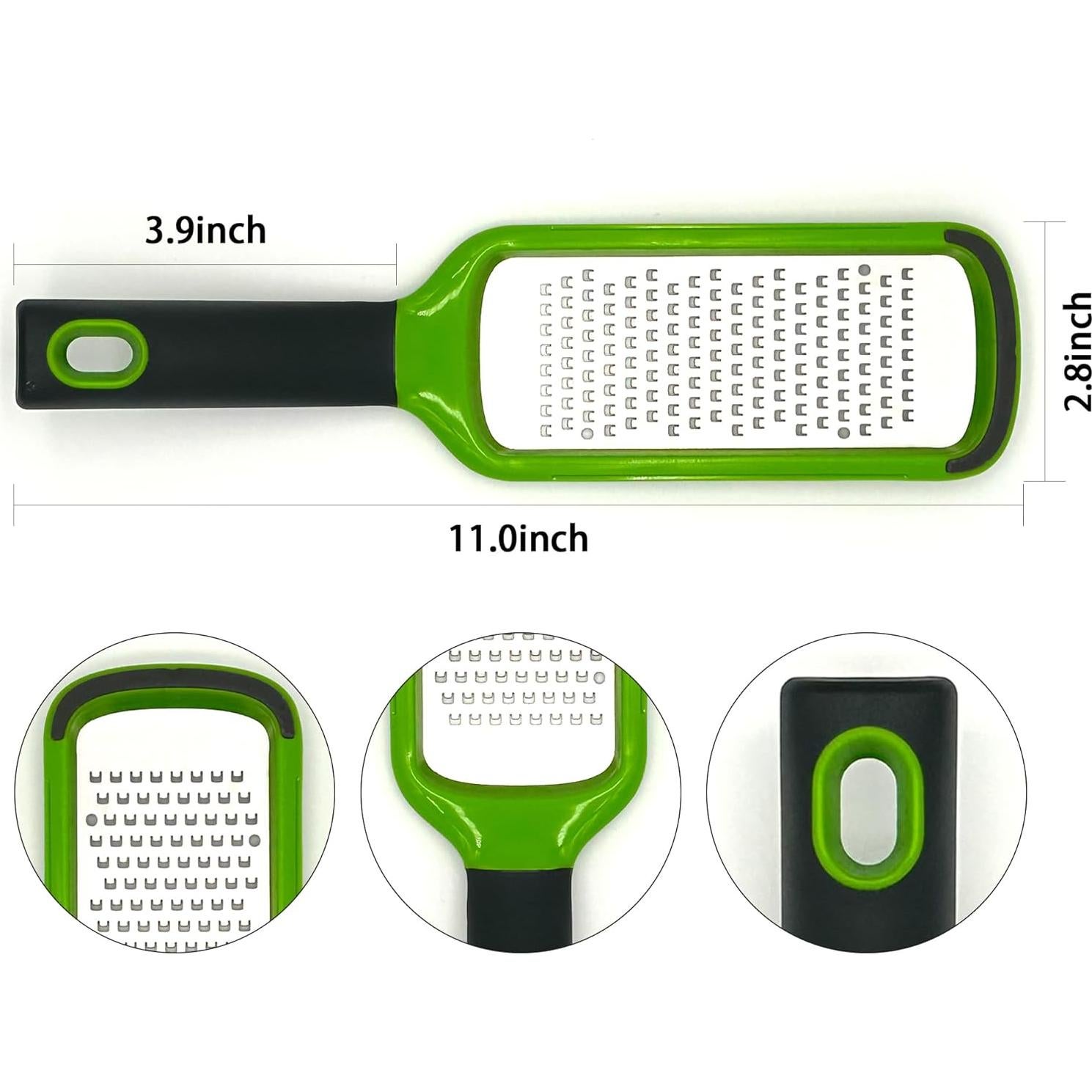 Rallador de Queso LVVXIXI de Acero Inoxidable Verde 27.94 cm