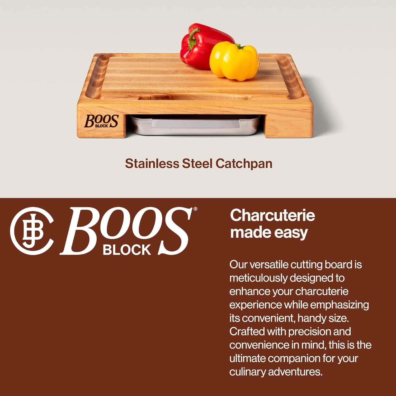 Tabla de Cortar John Boos de Arce 38.1x35.6 cm Reversible